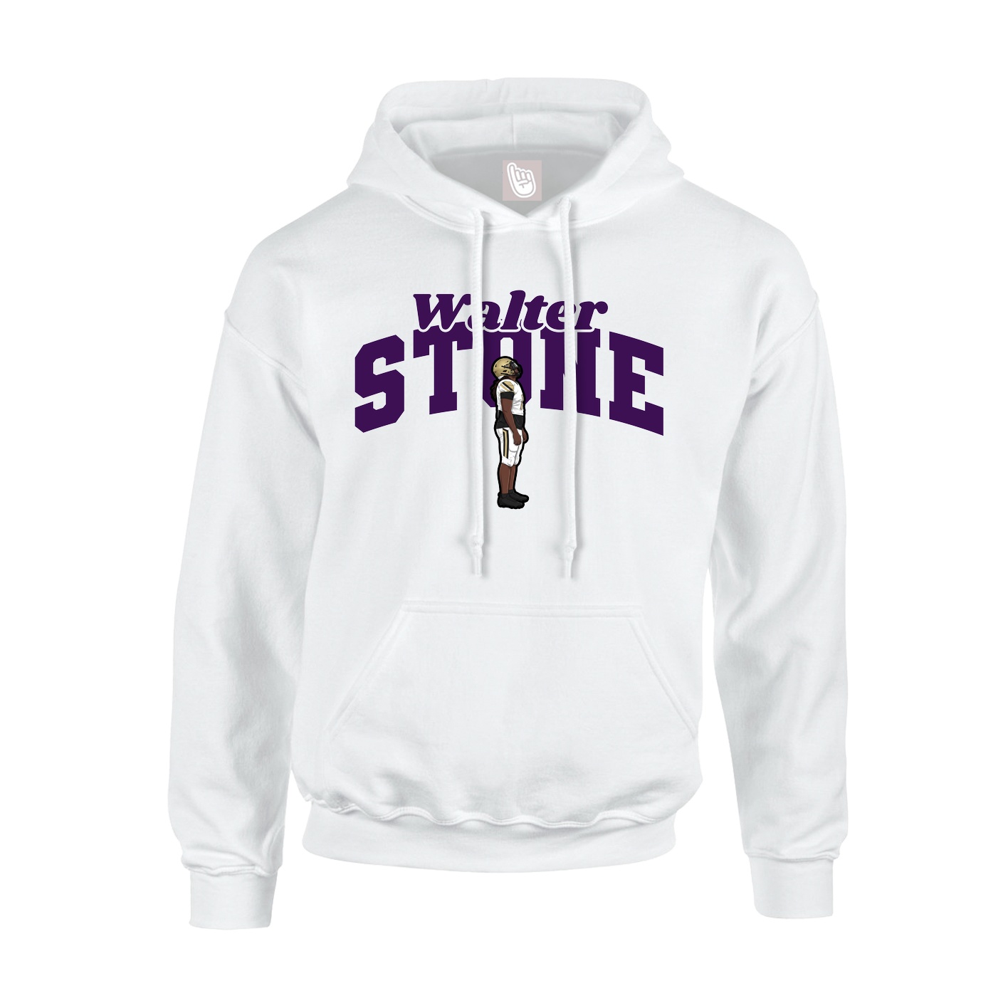 Youth Hoodie — Signature Arch in White