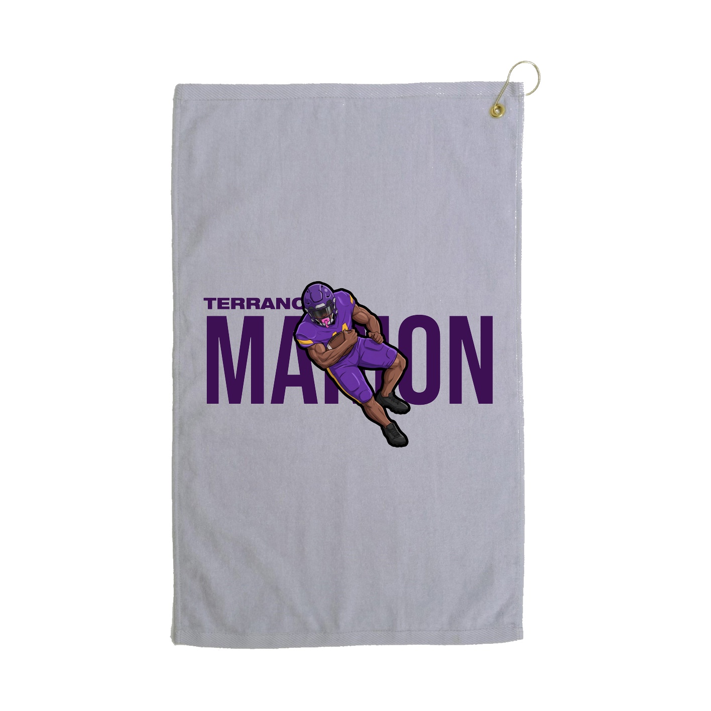 Golf Towel — Player Name in Grey