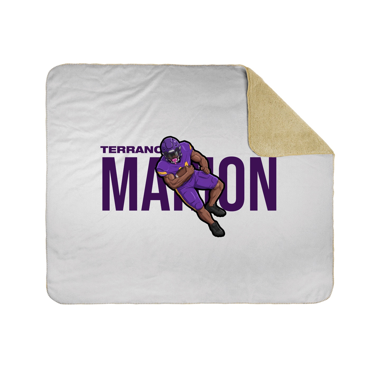 Throw Blanket — Player Name in White