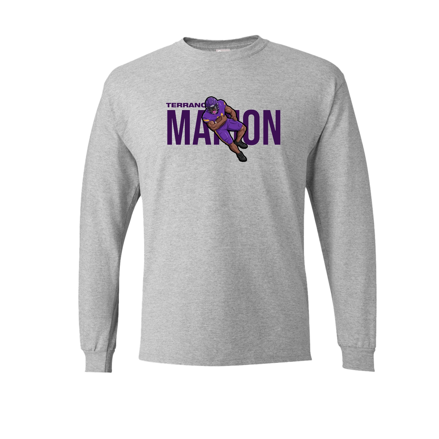 Long Sleeve Tee — Player Name in Grey