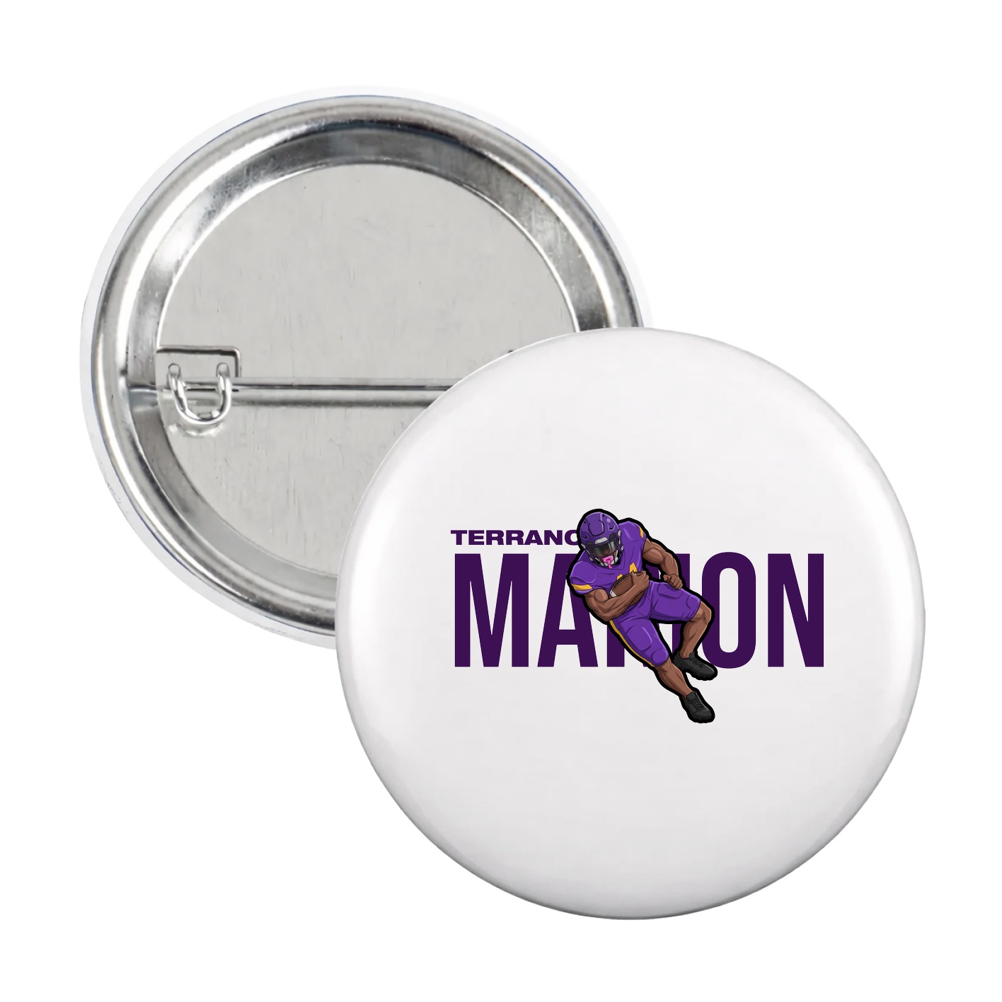 Game Day Button — Player Name in White