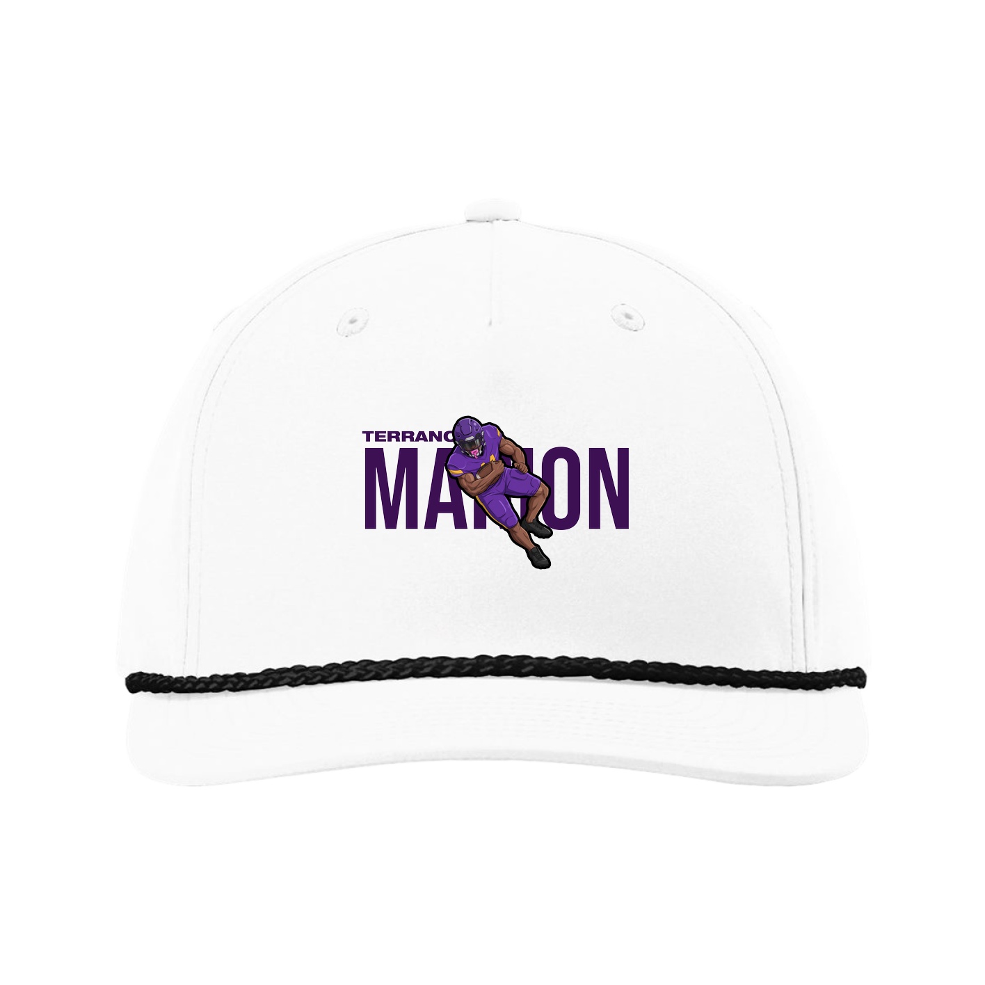 Five-Panel Classic Rope Cap — Player Name in White