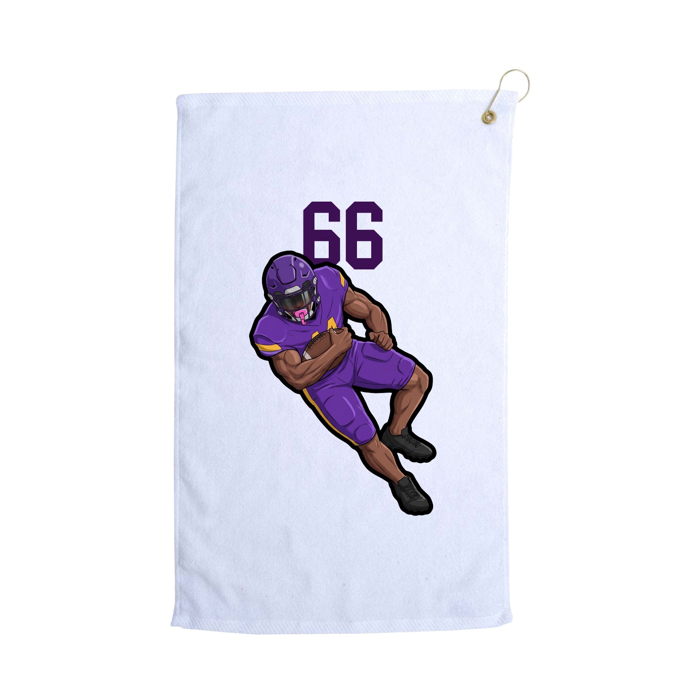 Golf Towel — Number Top in White