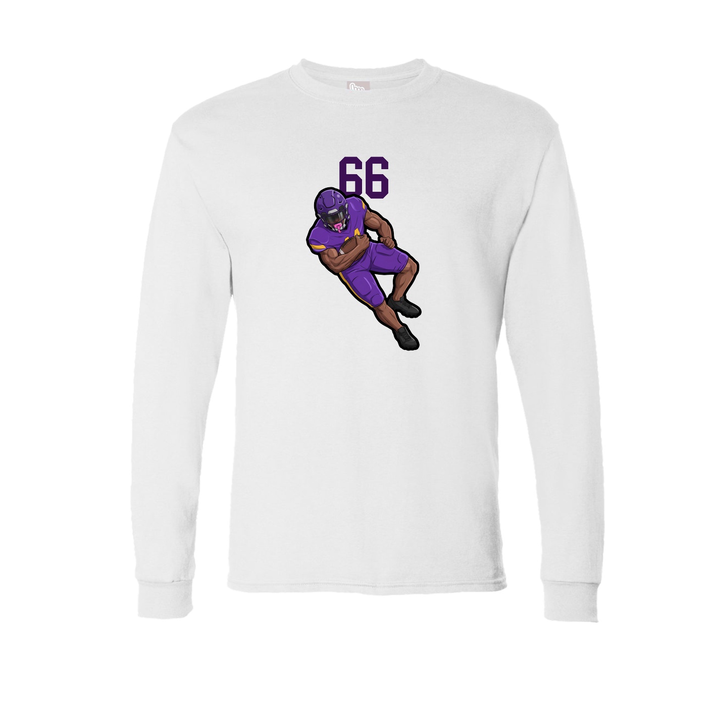 Long Sleeve Tee — Number Top in White