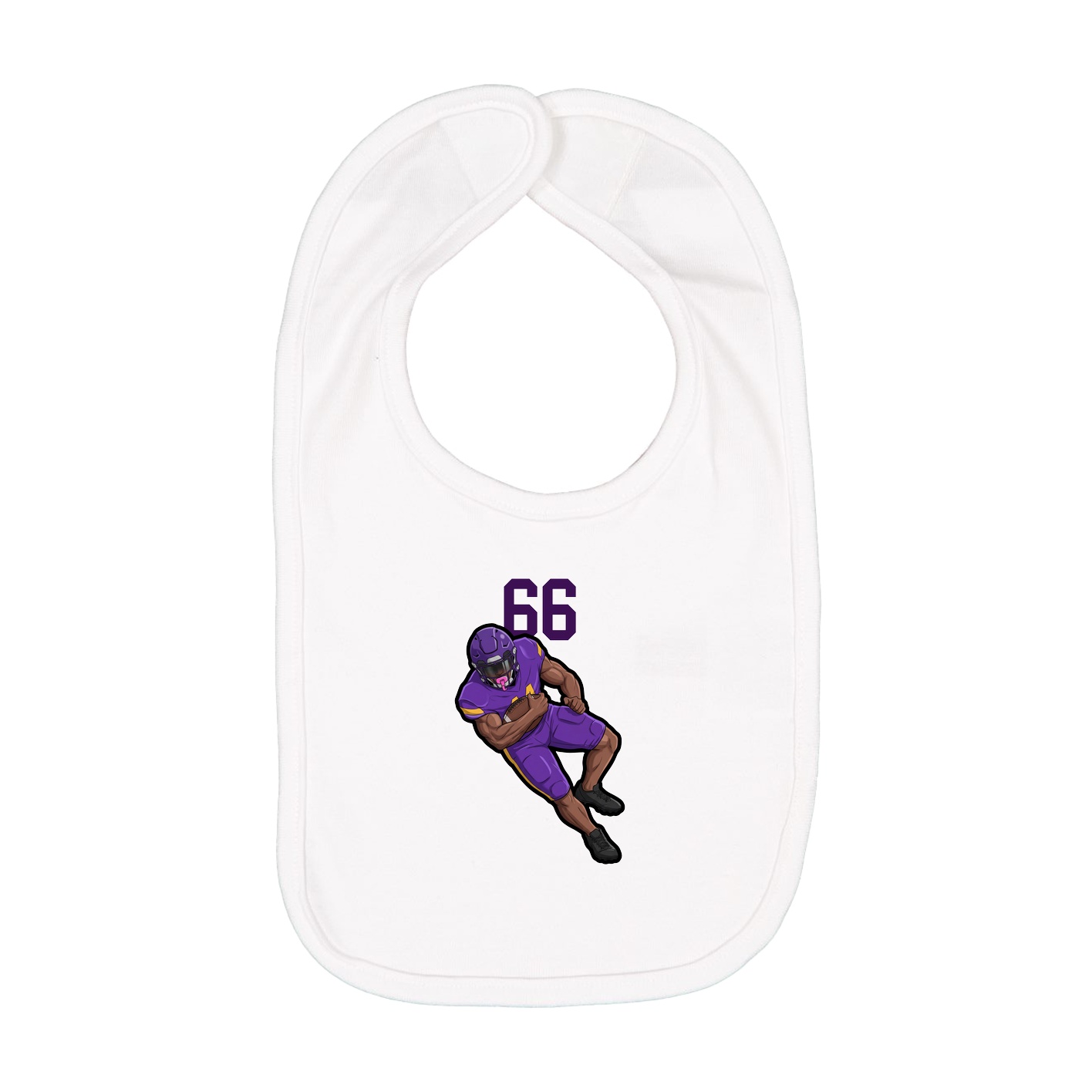 Infant Bib — Number Top in White