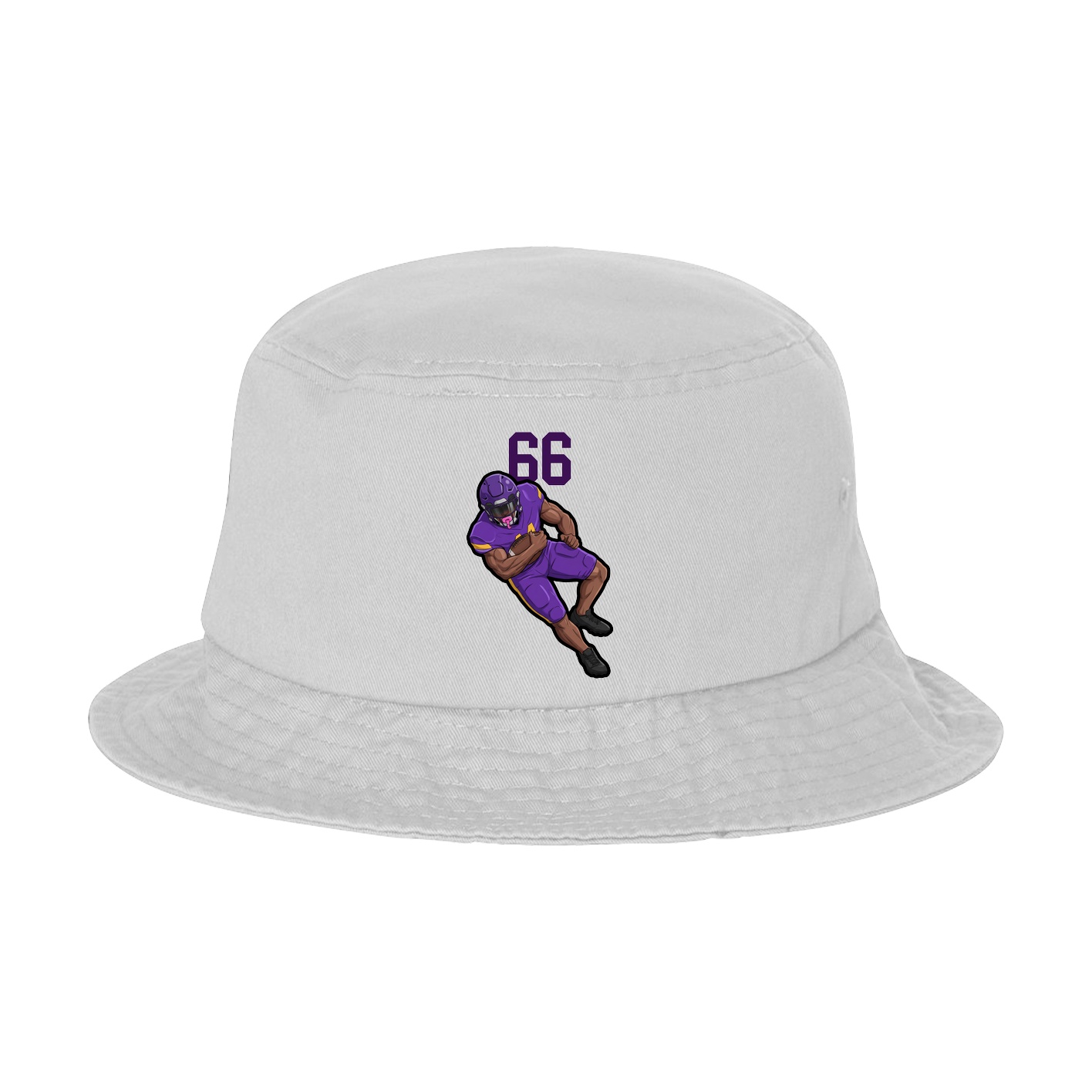 Bucket Cap — Number Top in White