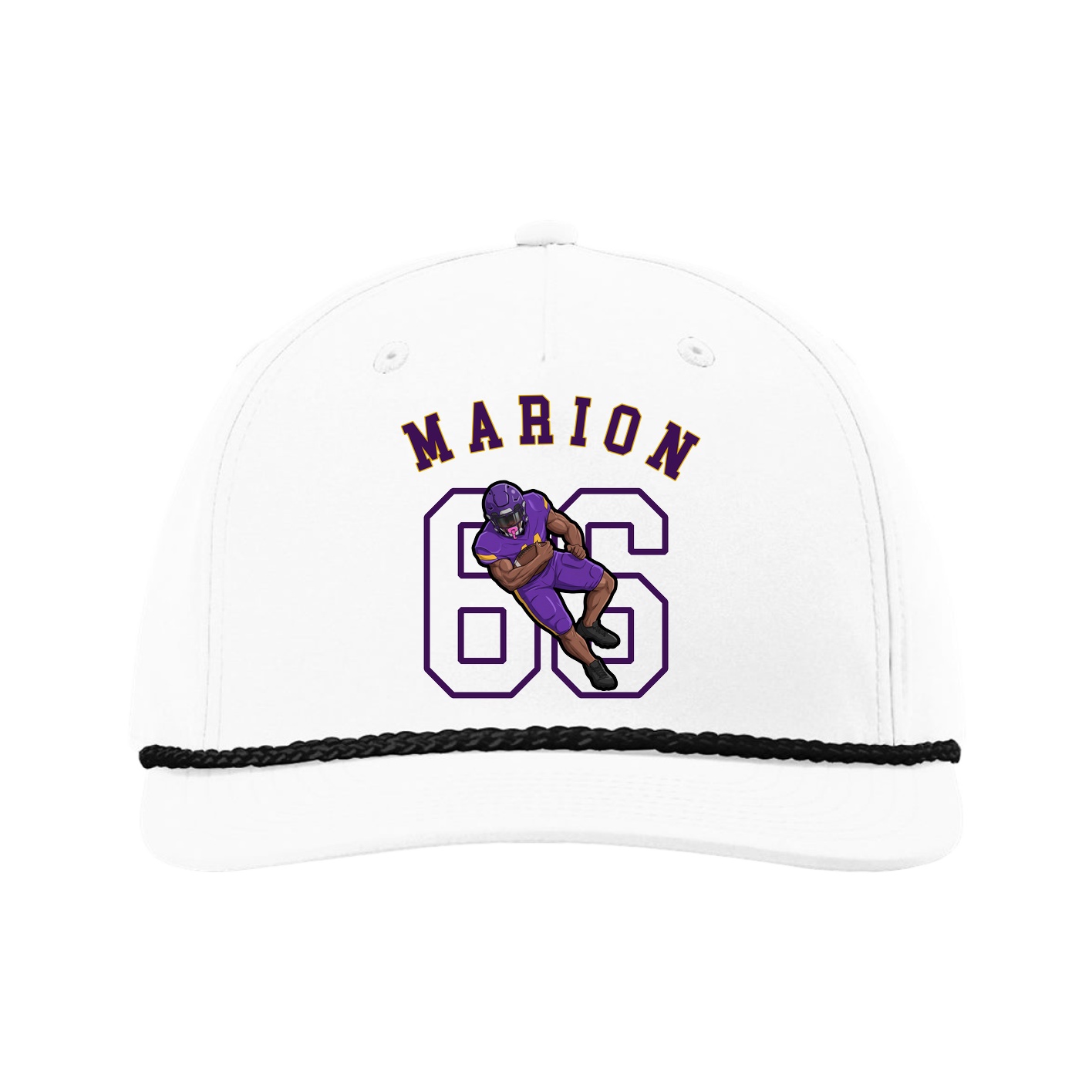 Five-Panel Classic Rope Cap — Shirsey Arch in White