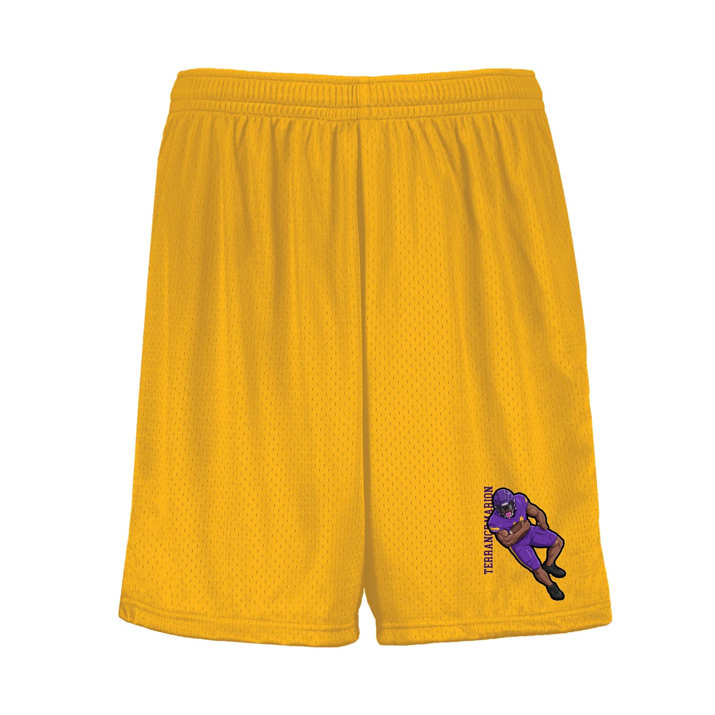 Shorts — Name Vertical in Gold