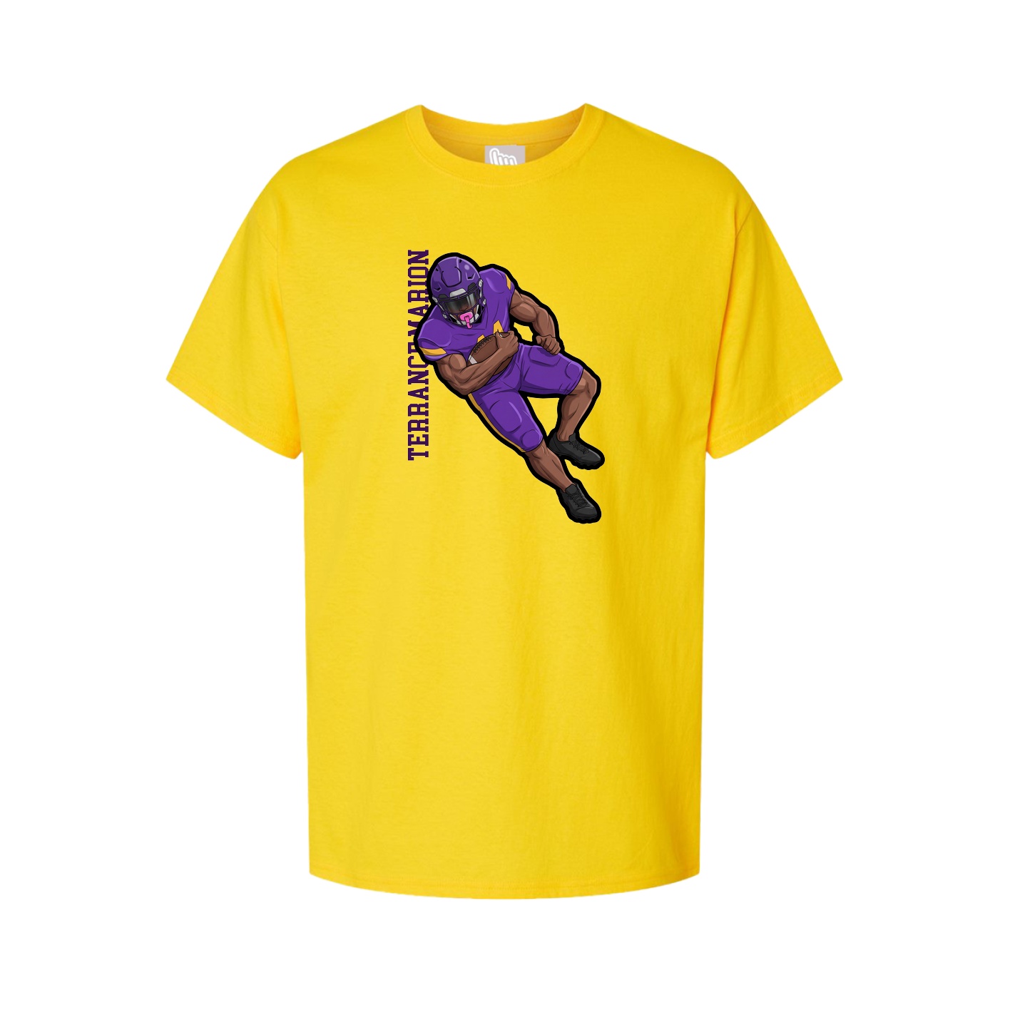 Youth Tee — Name Vertical in Gold