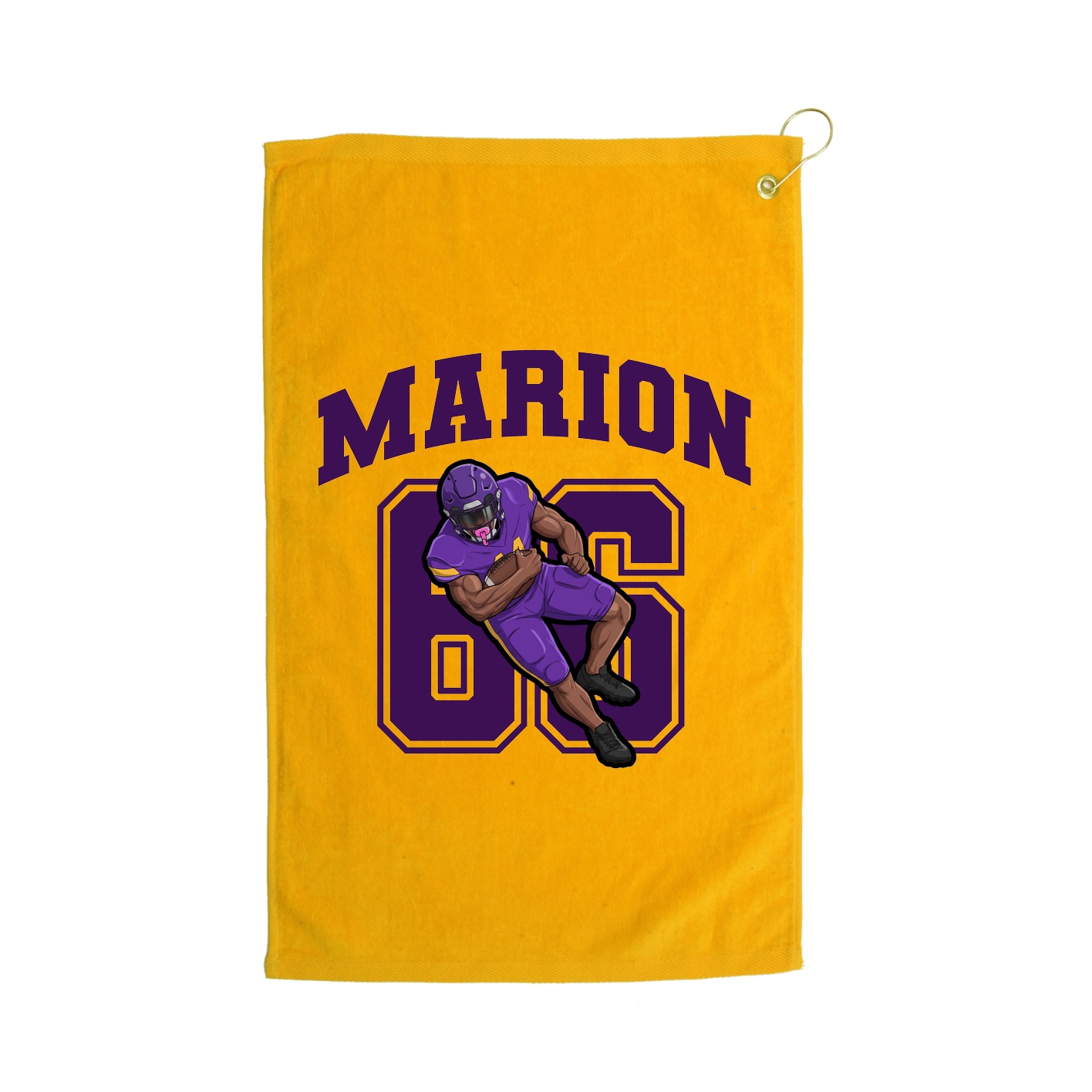 Golf Towel — Number in Gold