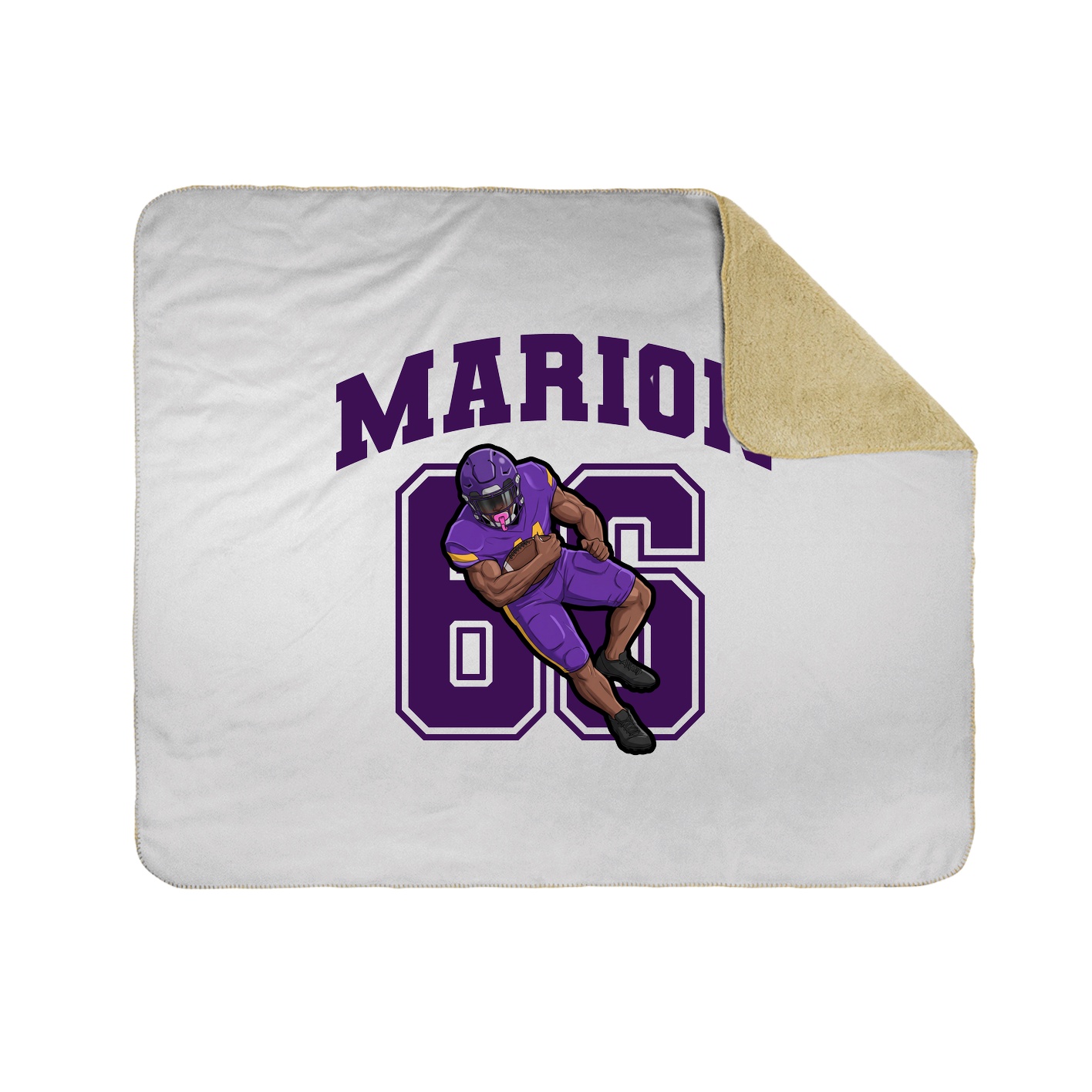 Throw Blanket — Number in White
