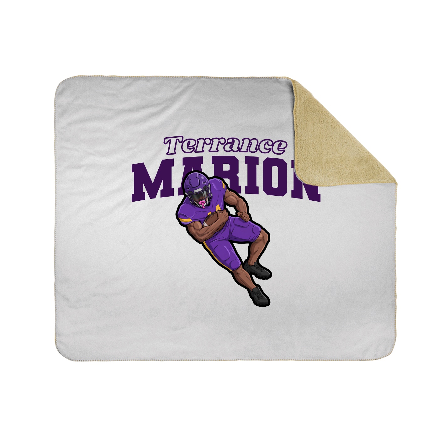 Throw Blanket — Name Arch in White