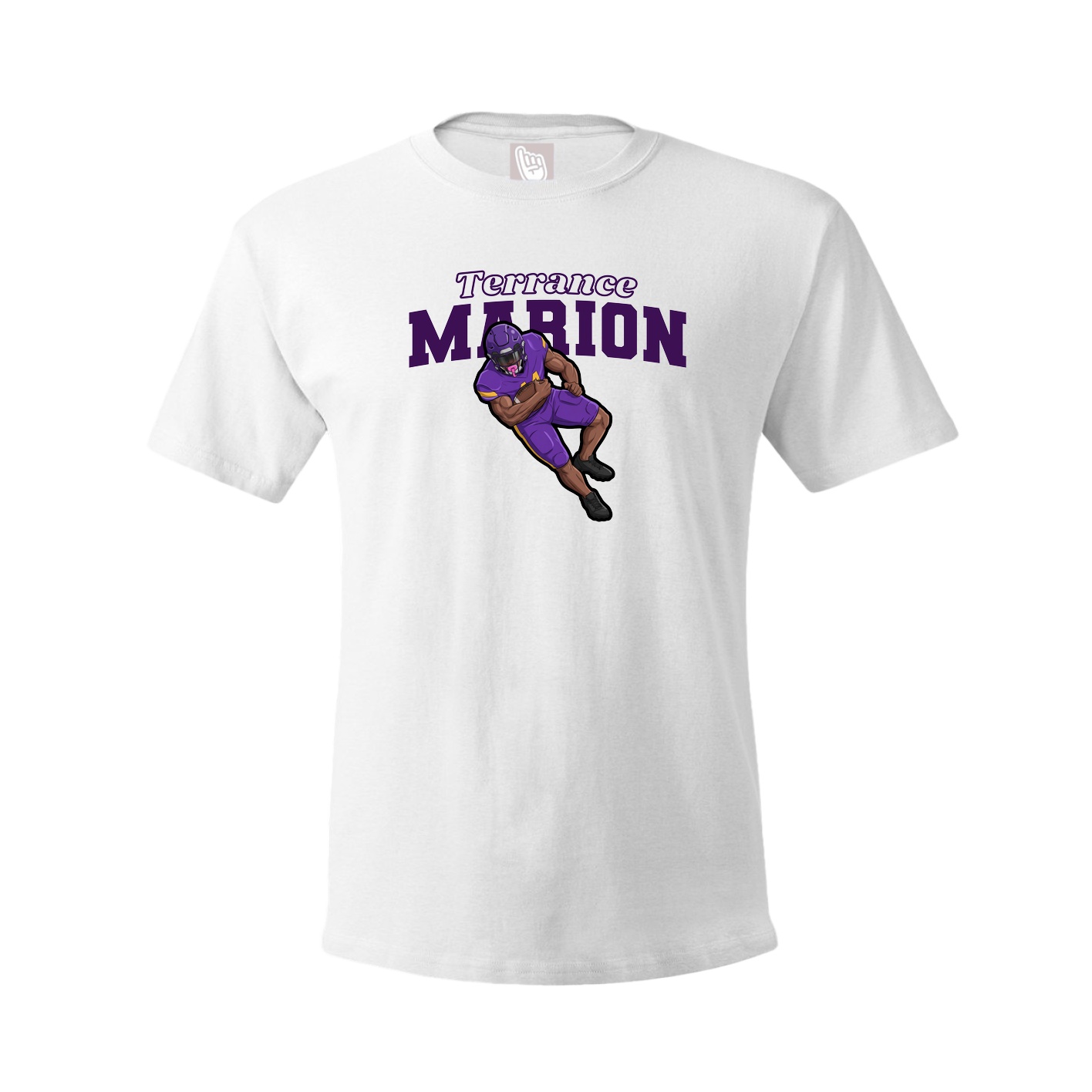 Youth Tee — Name Arch in White