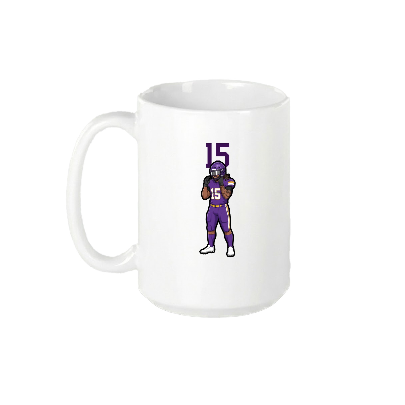 15oz Coffee Mug — Number Top in White