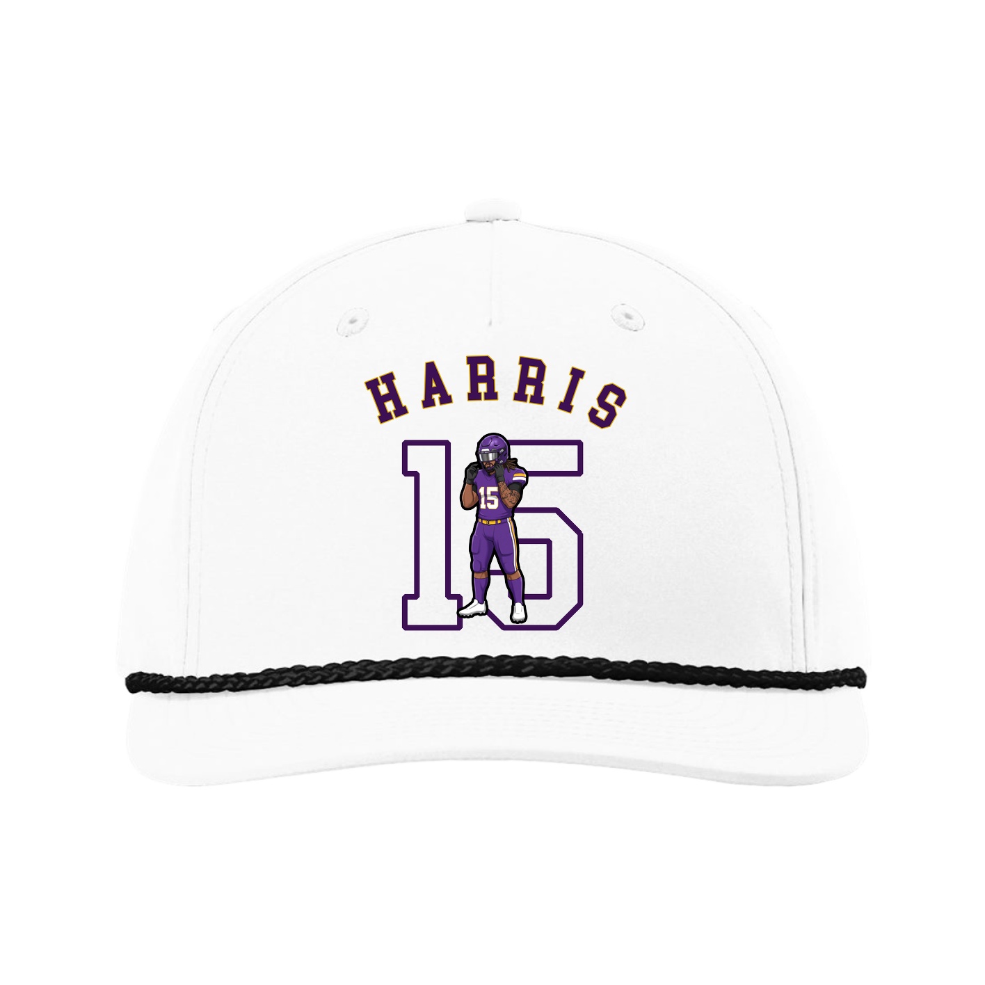 Five-Panel Classic Rope Cap — Shirsey Arch in White