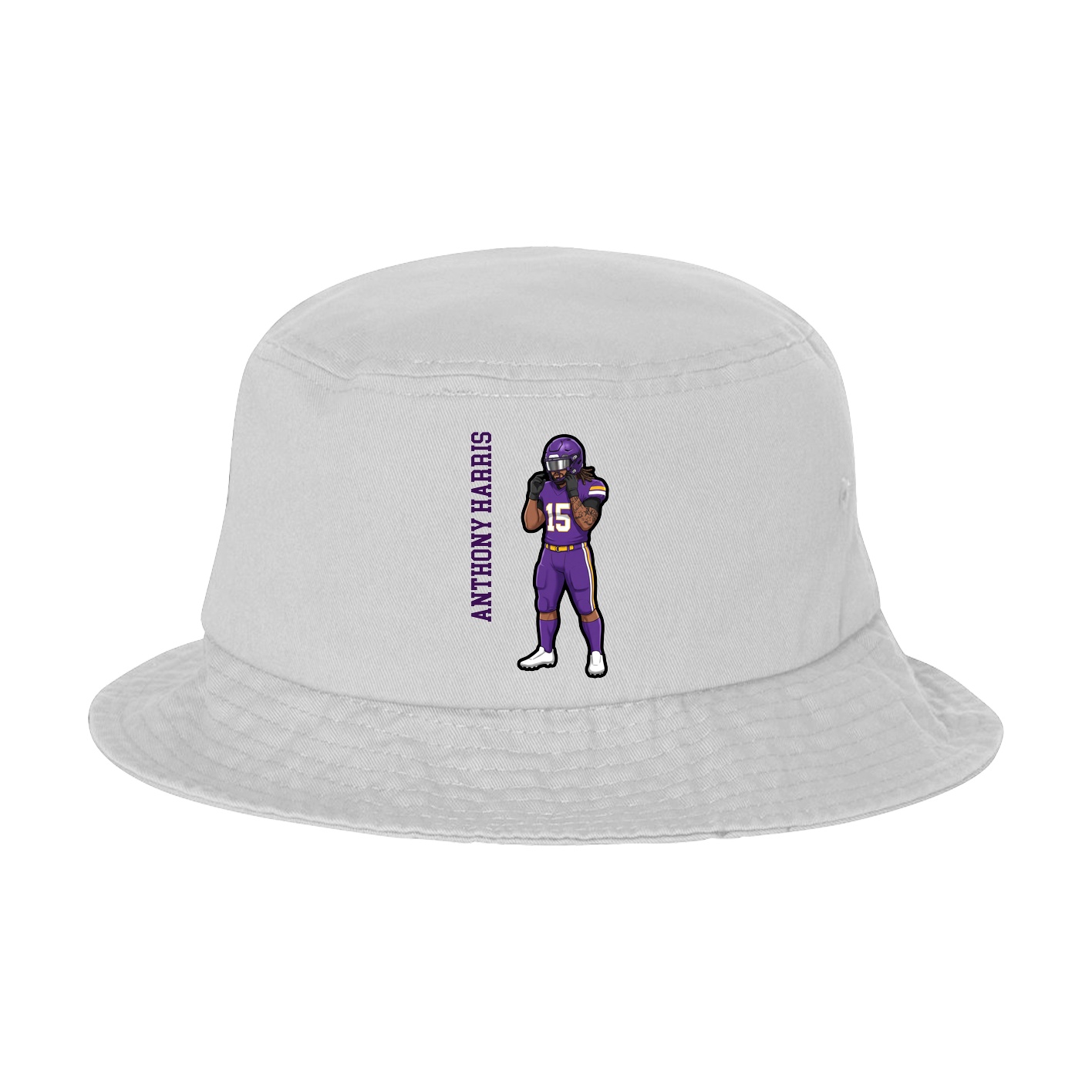 Bucket Cap — Name Vertical in White