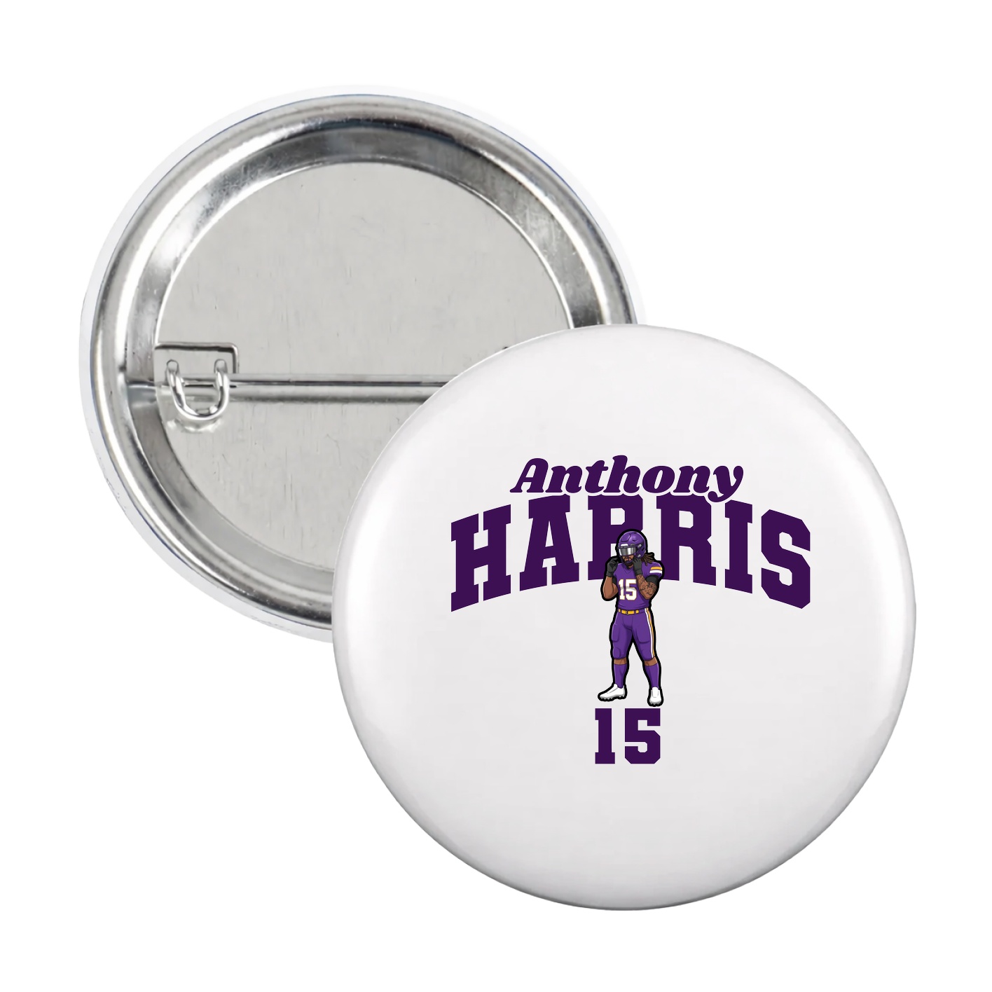 Game Day Button — Signature Arch in White