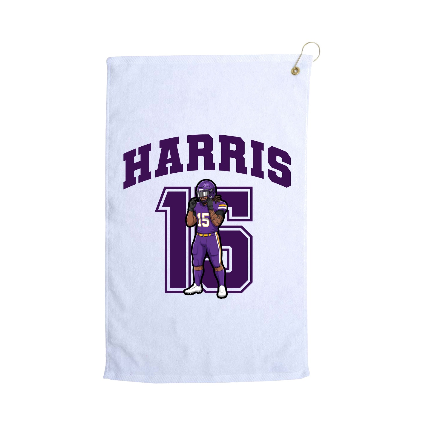 Golf Towel — Number in White