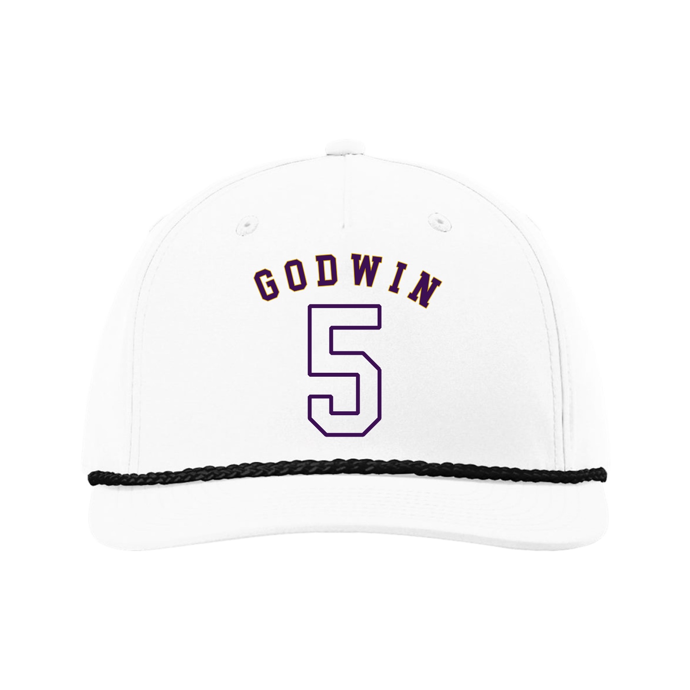 Five-Panel Classic Rope Cap — Shirsey Arch in White