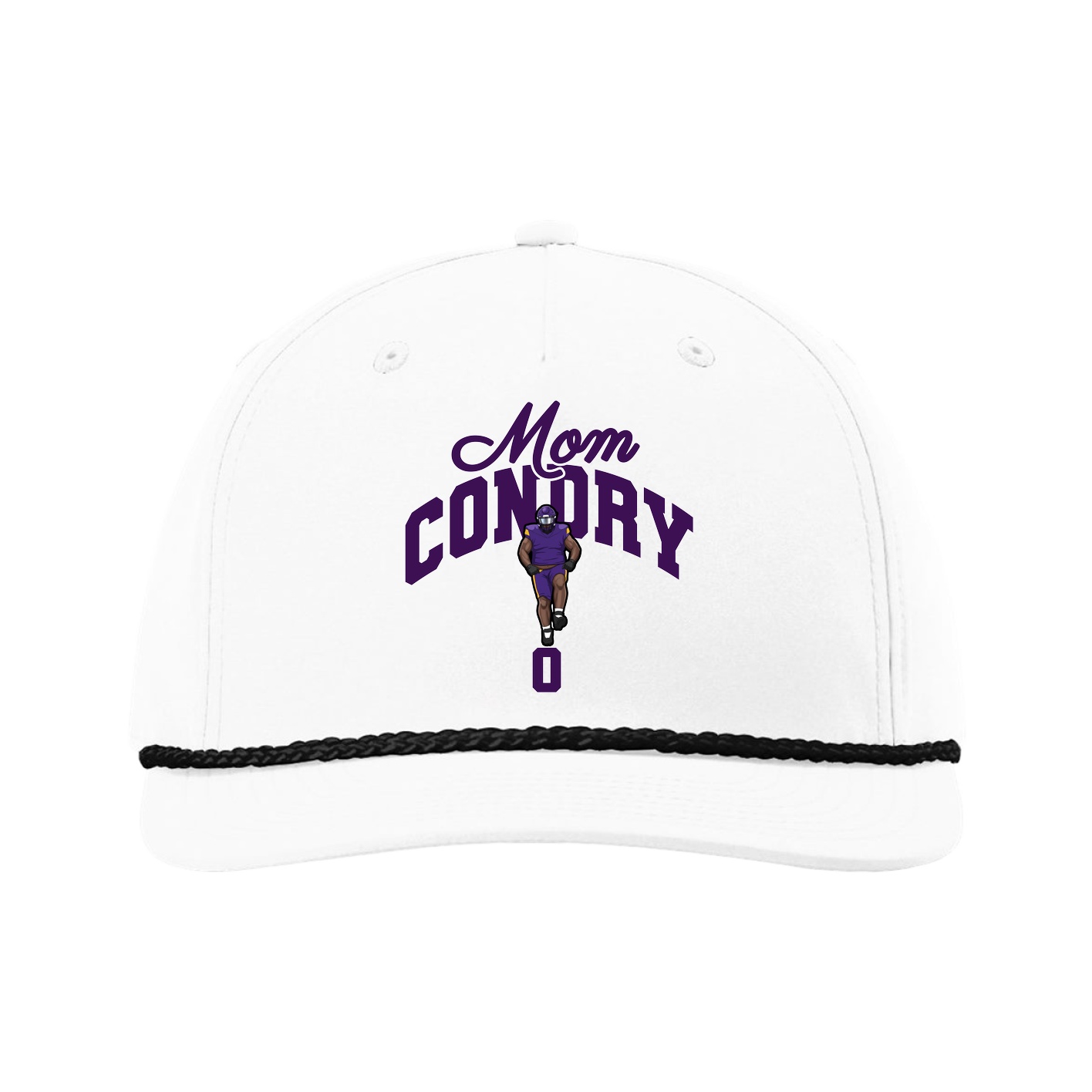Five-Panel Classic Rope Cap — Mothers Day Arch in White