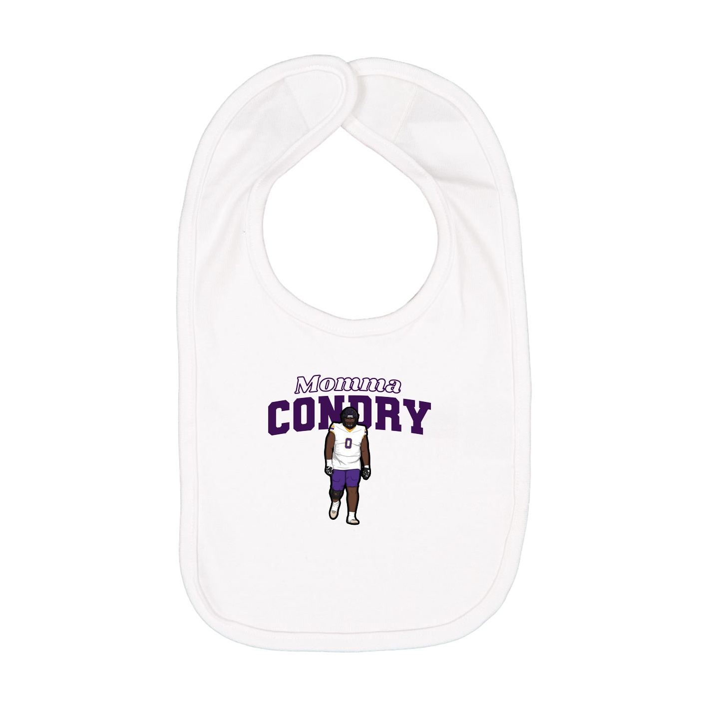 Infant Bib — Mothers Day Block in White