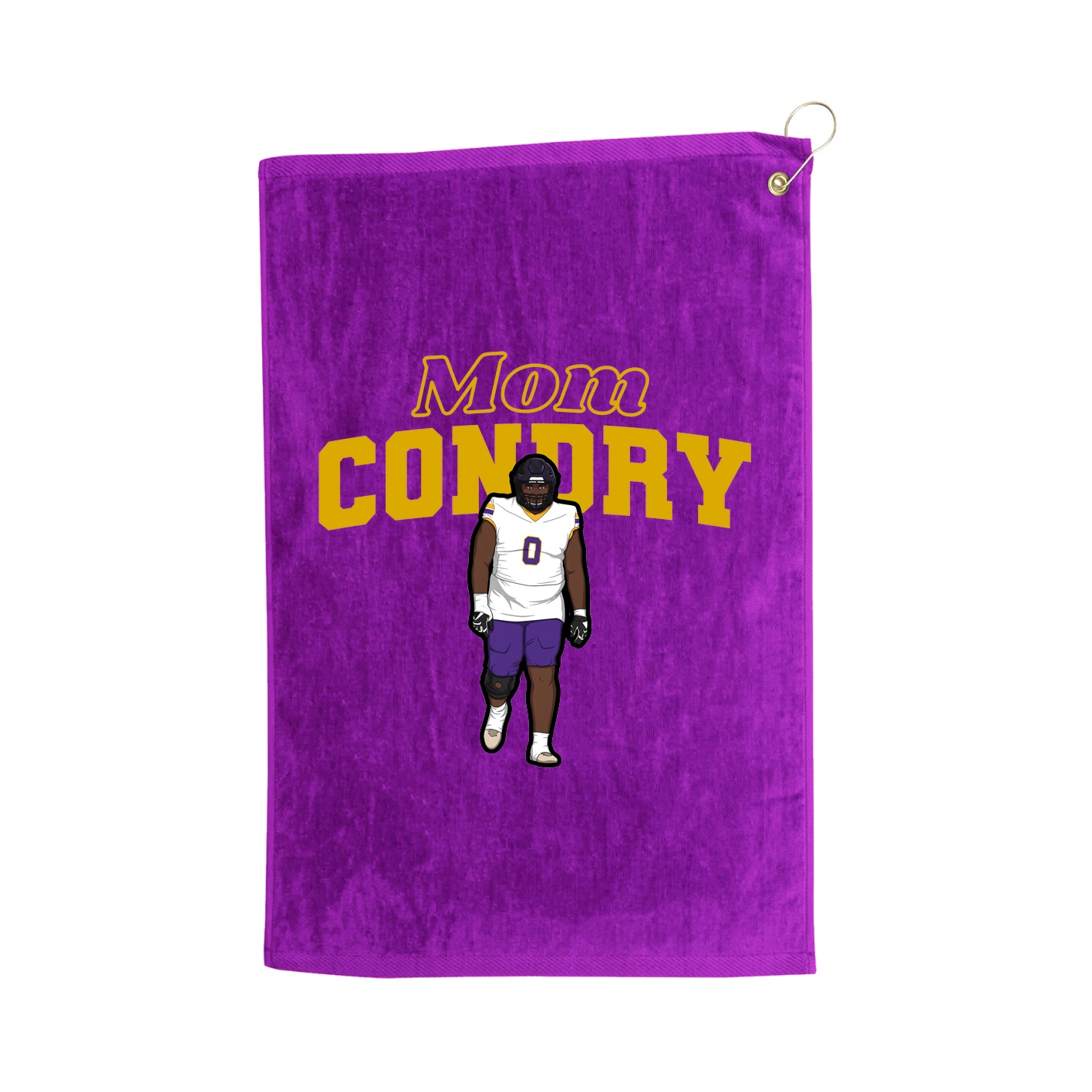 Golf Towel — Mothers Day Block in Purple
