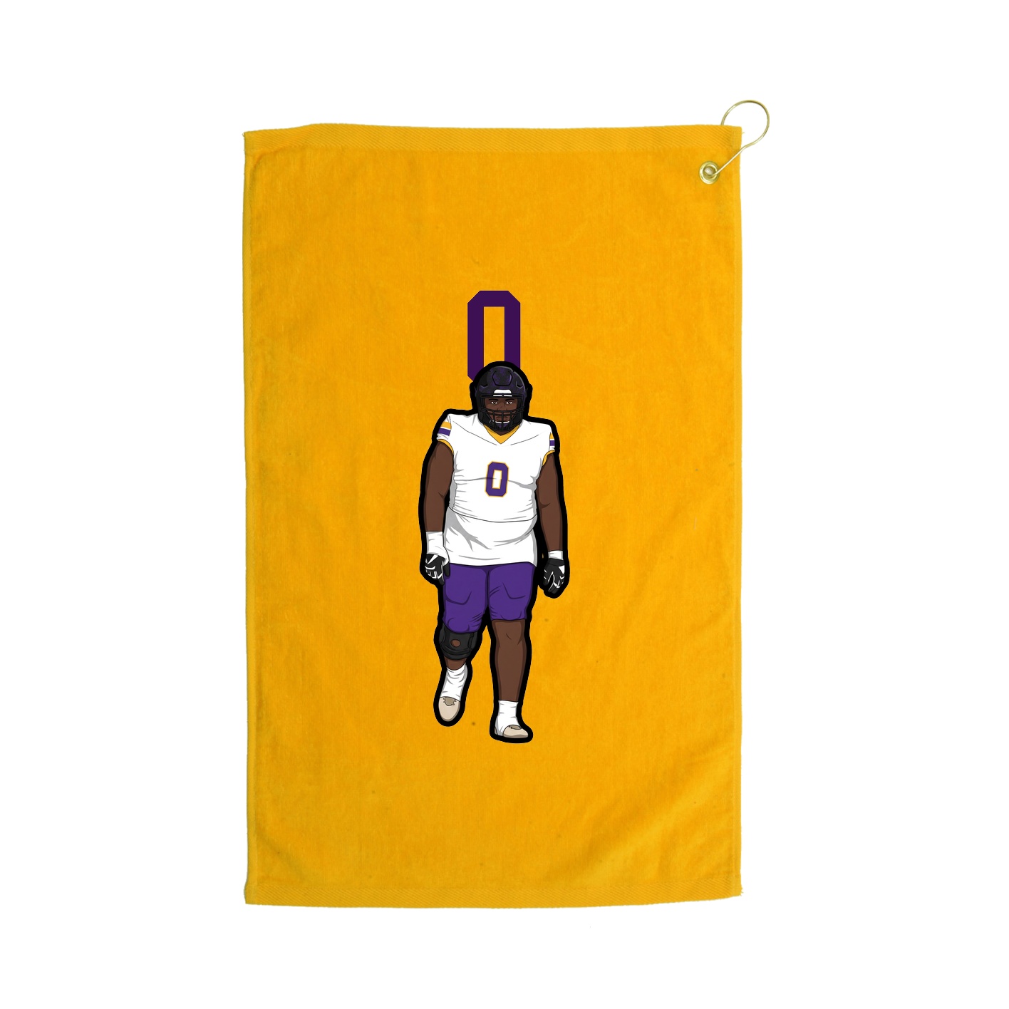 Golf Towel — Number Top in Gold