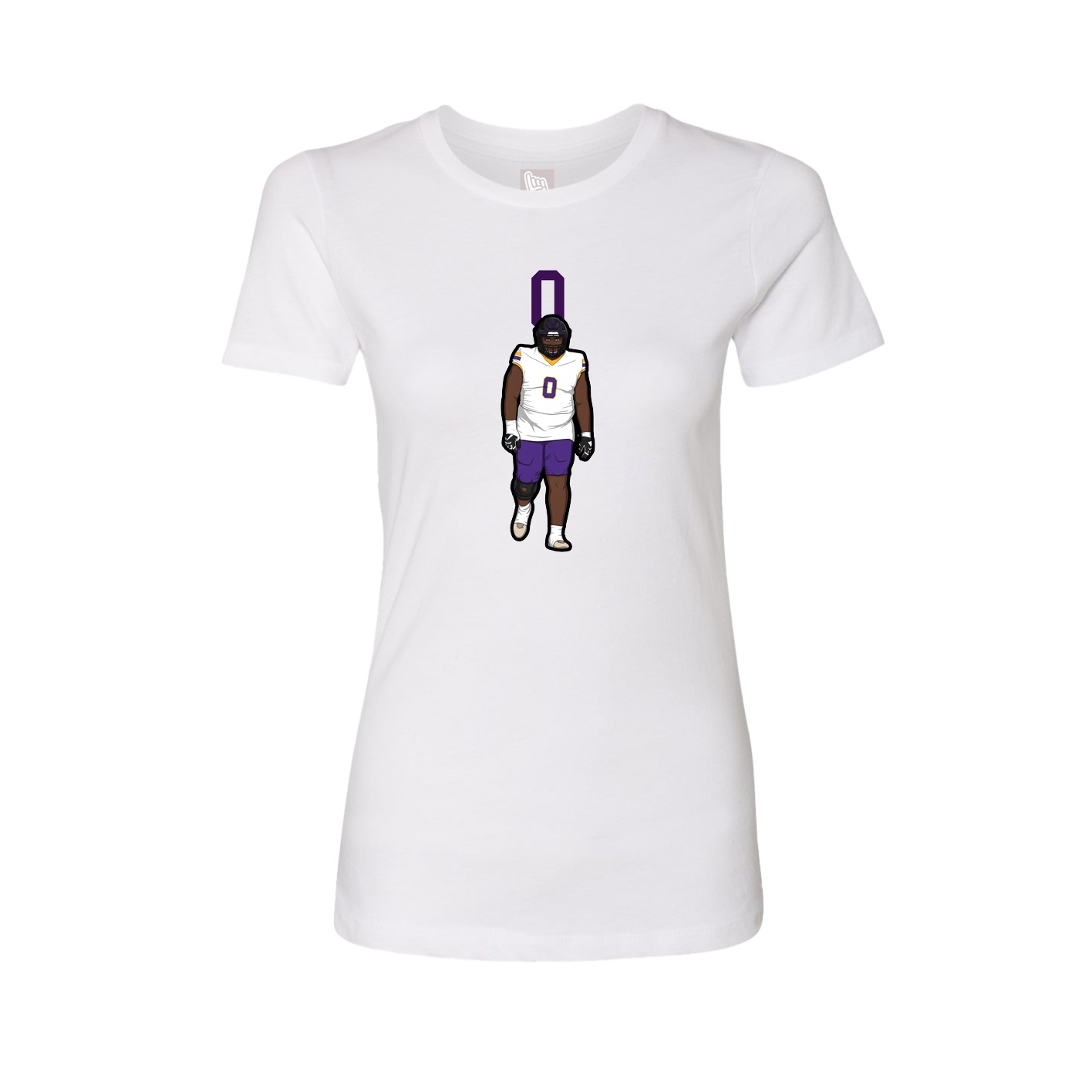 Fitted Women's Tee — Number Top in White