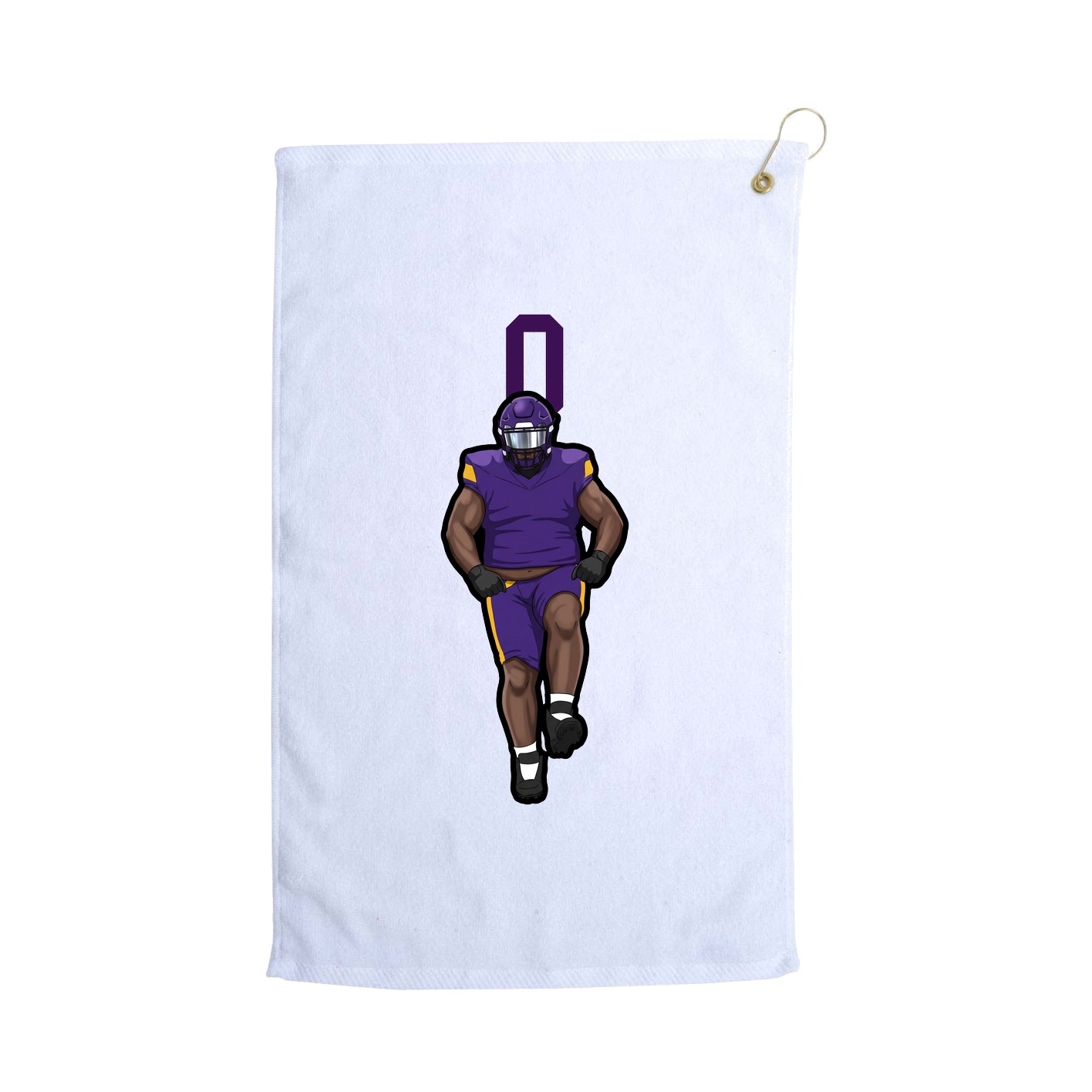 Golf Towel — Number Top in White