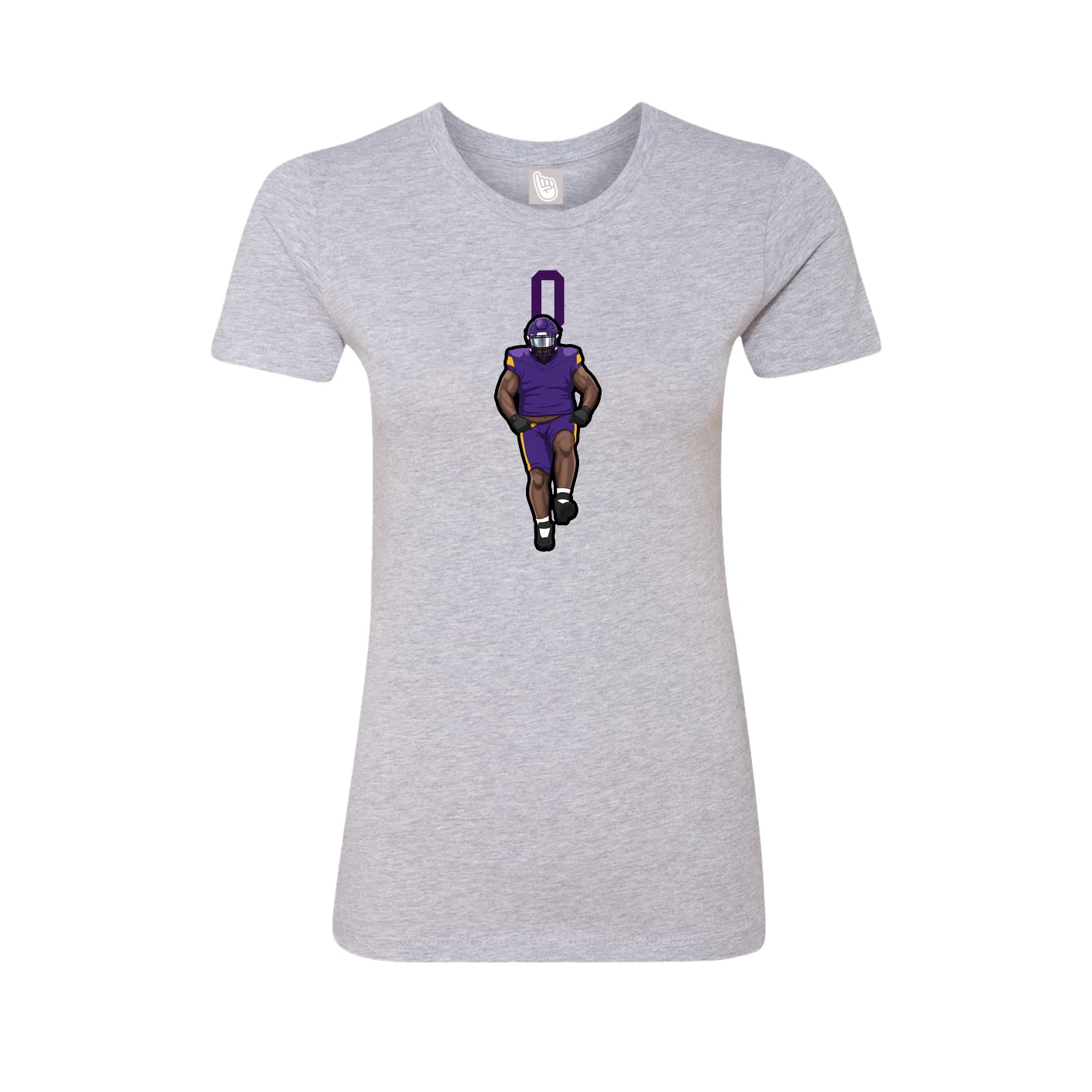 Fitted Women's Tee — Number Top in Grey