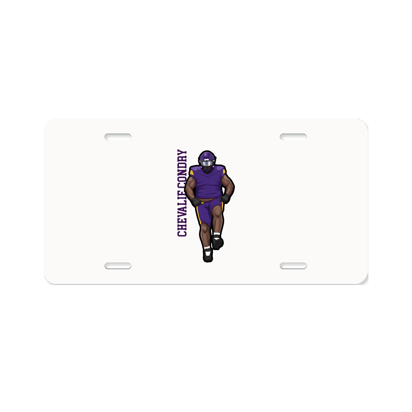 License Plate — Name Vertical in Classic