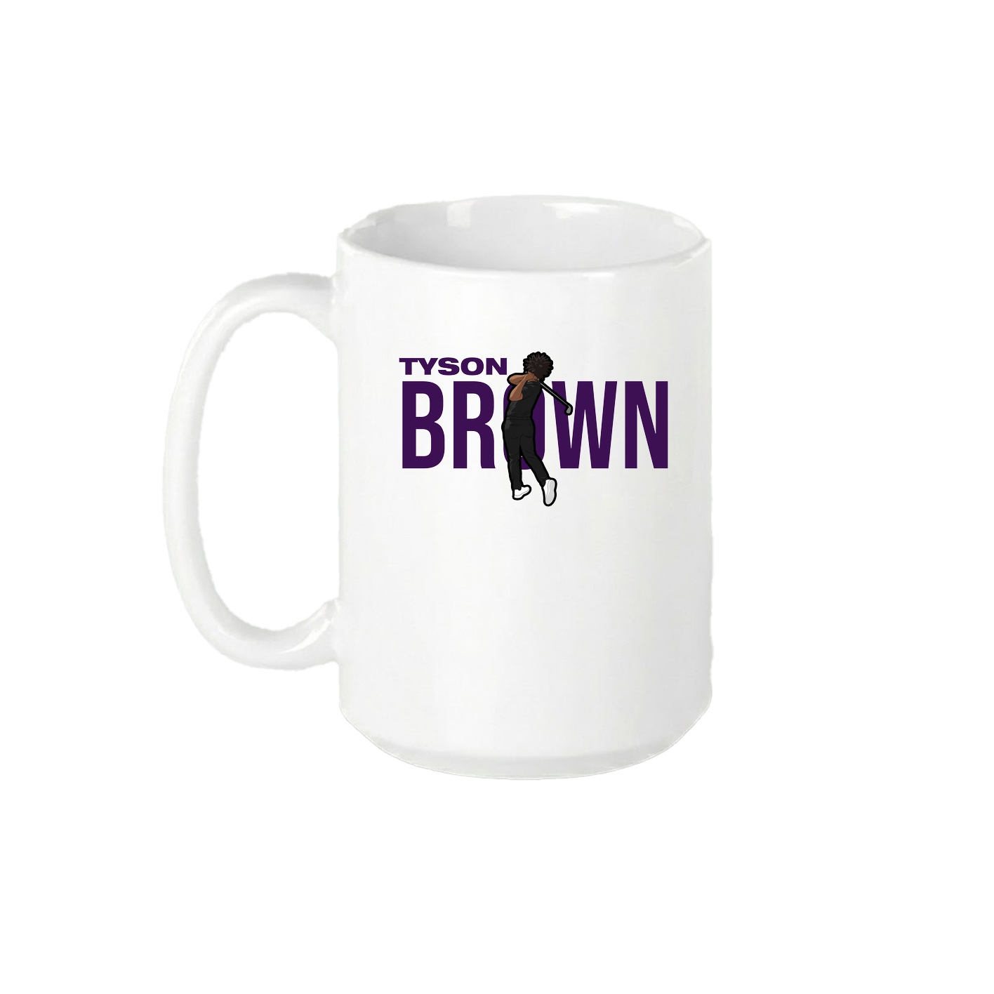 15oz Coffee Mug — Player Name in White