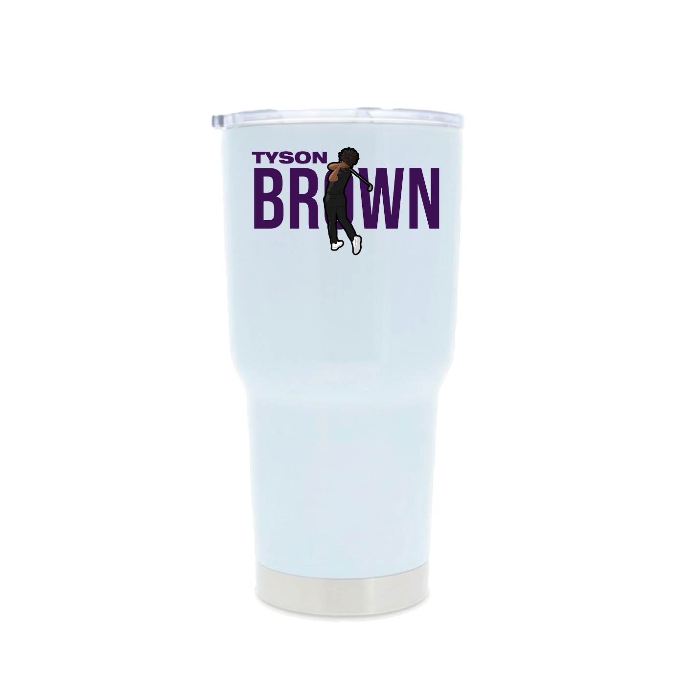 30oz Stainless Steel Tumbler — Player Name in White