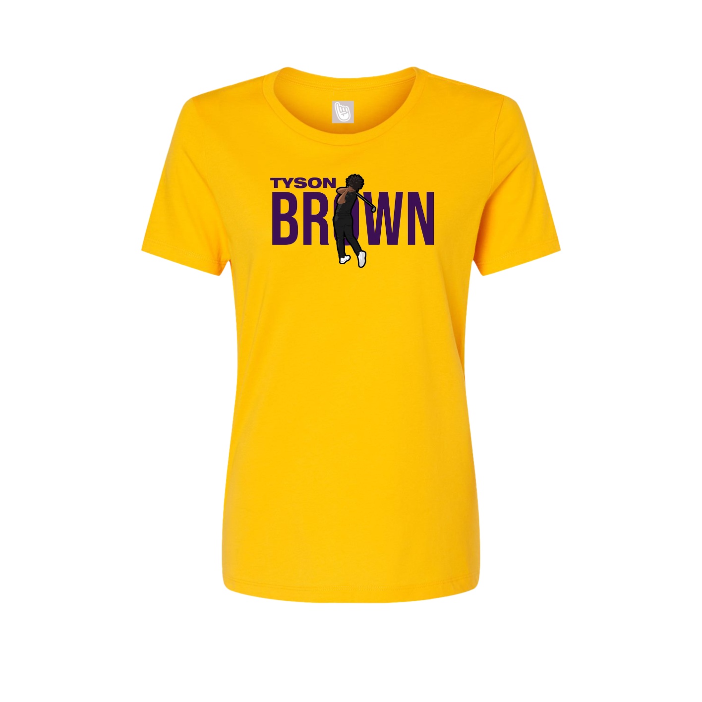 Fitted Women's Tee — Player Name in Gold