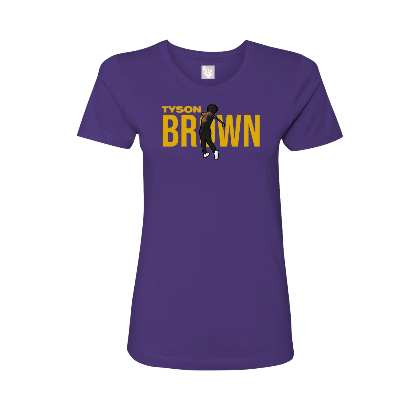 Fitted Women's Tee — Player Name in Purple