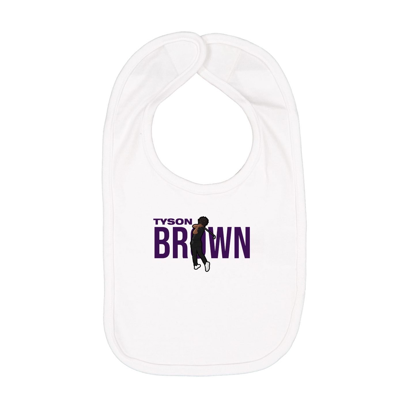 Infant Bib — Player Name in White
