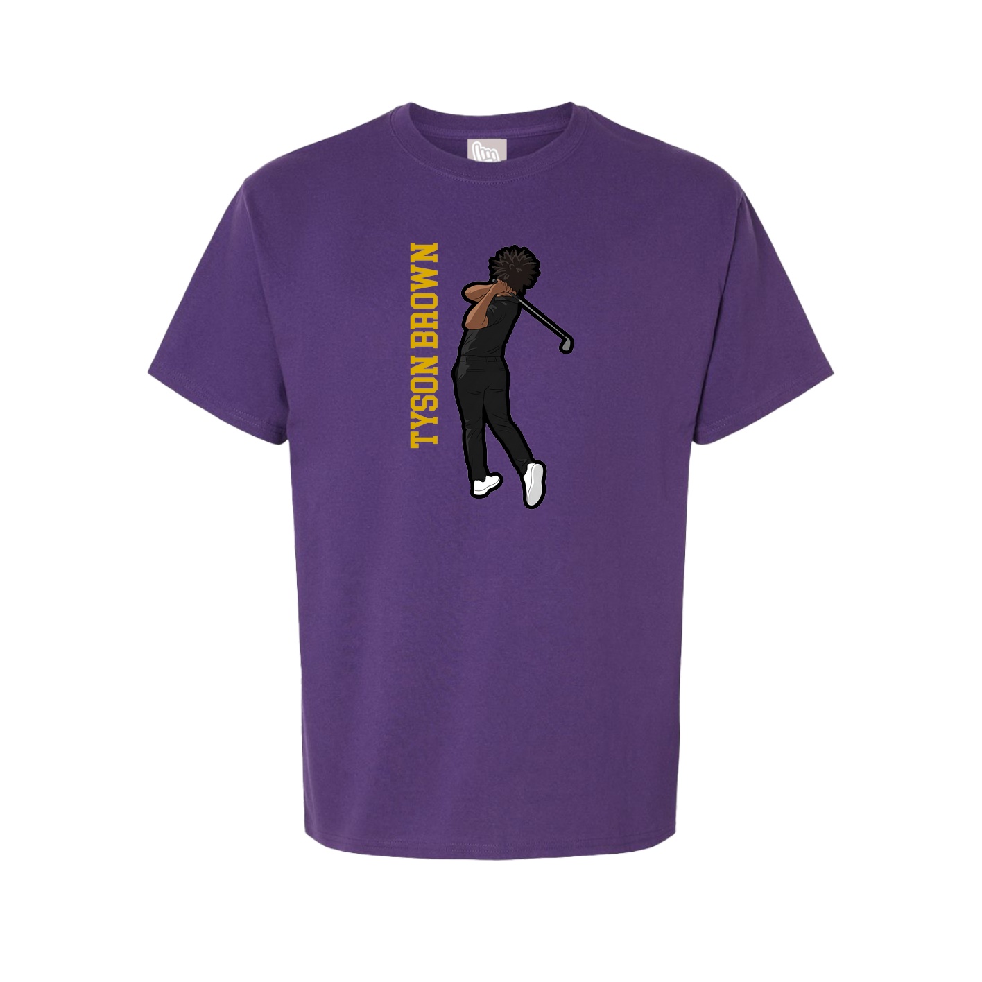 Tee — Name Vertical in Purple