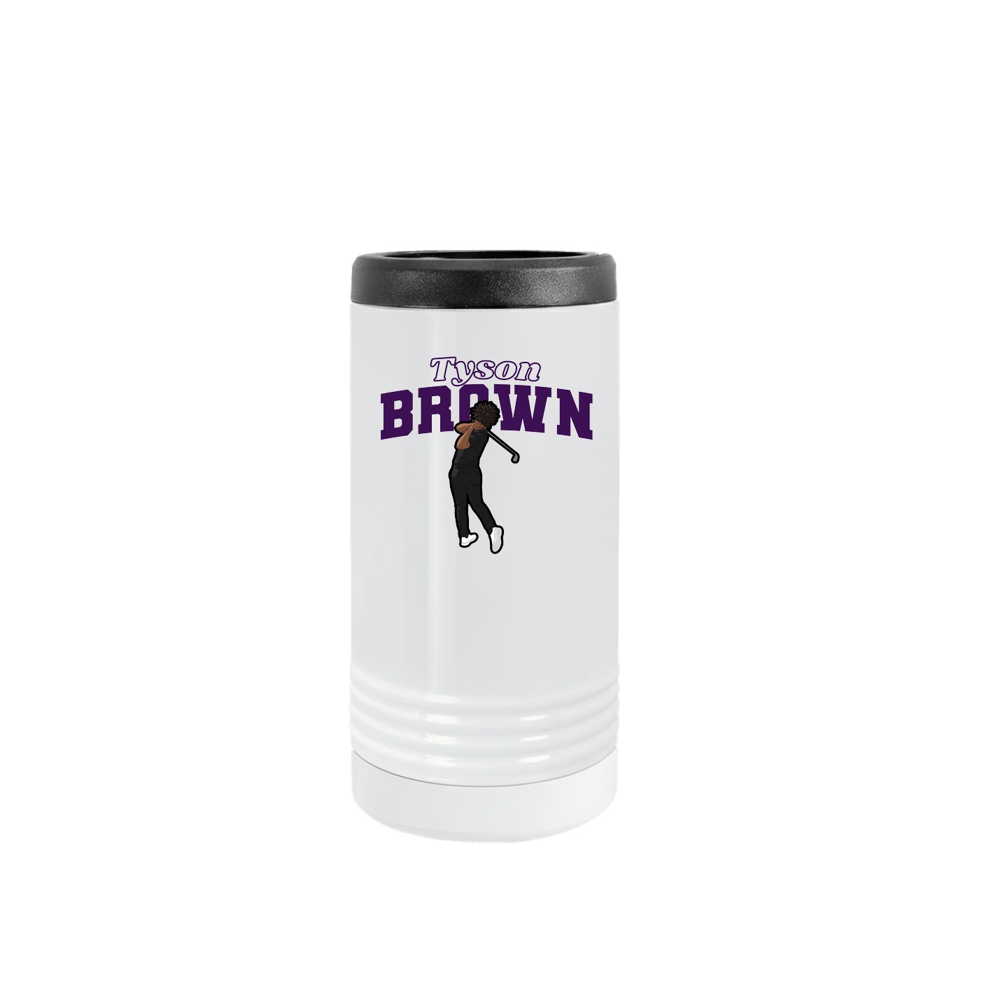 Slim Beverage Holder — Name Arch in White