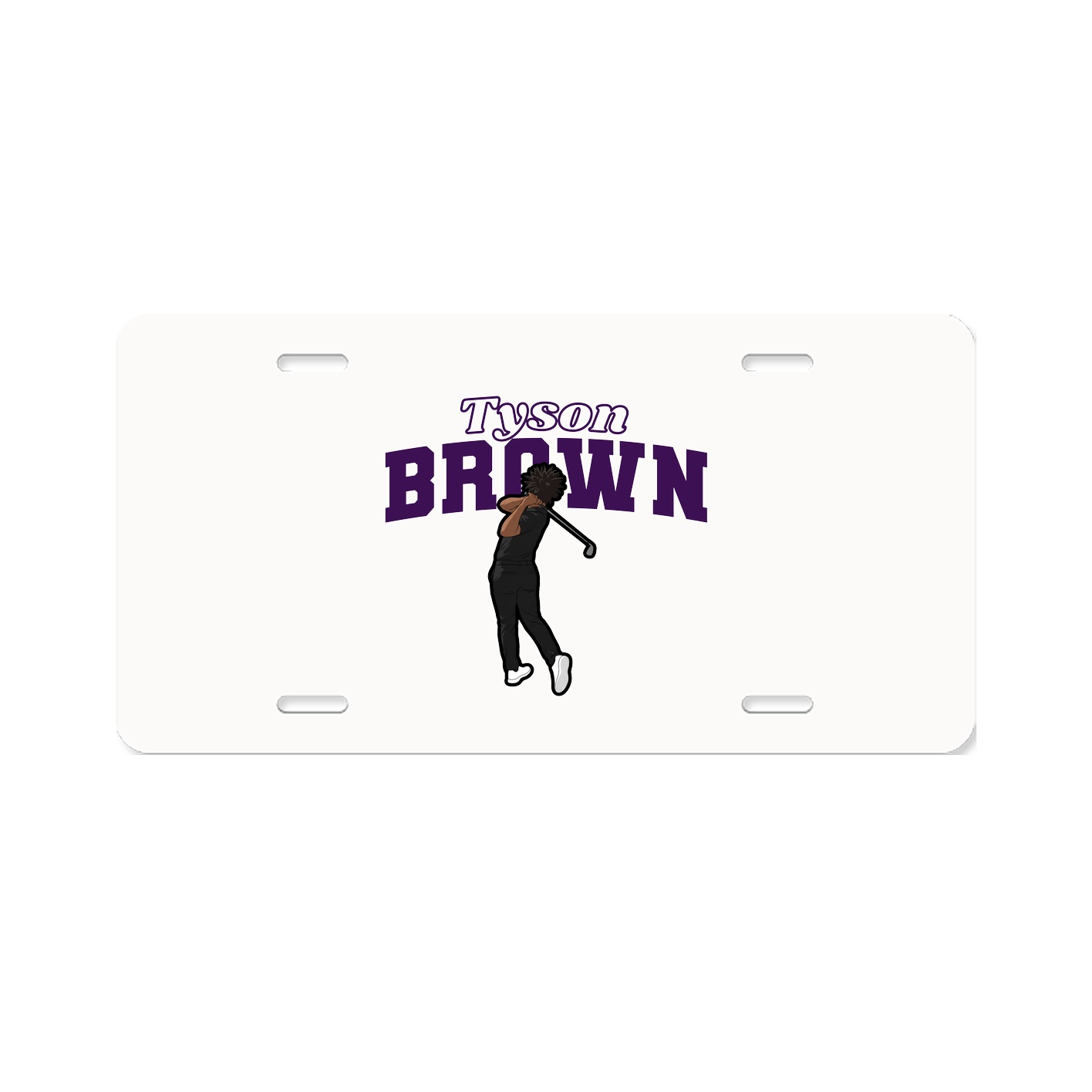 License Plate — Name Arch in Classic