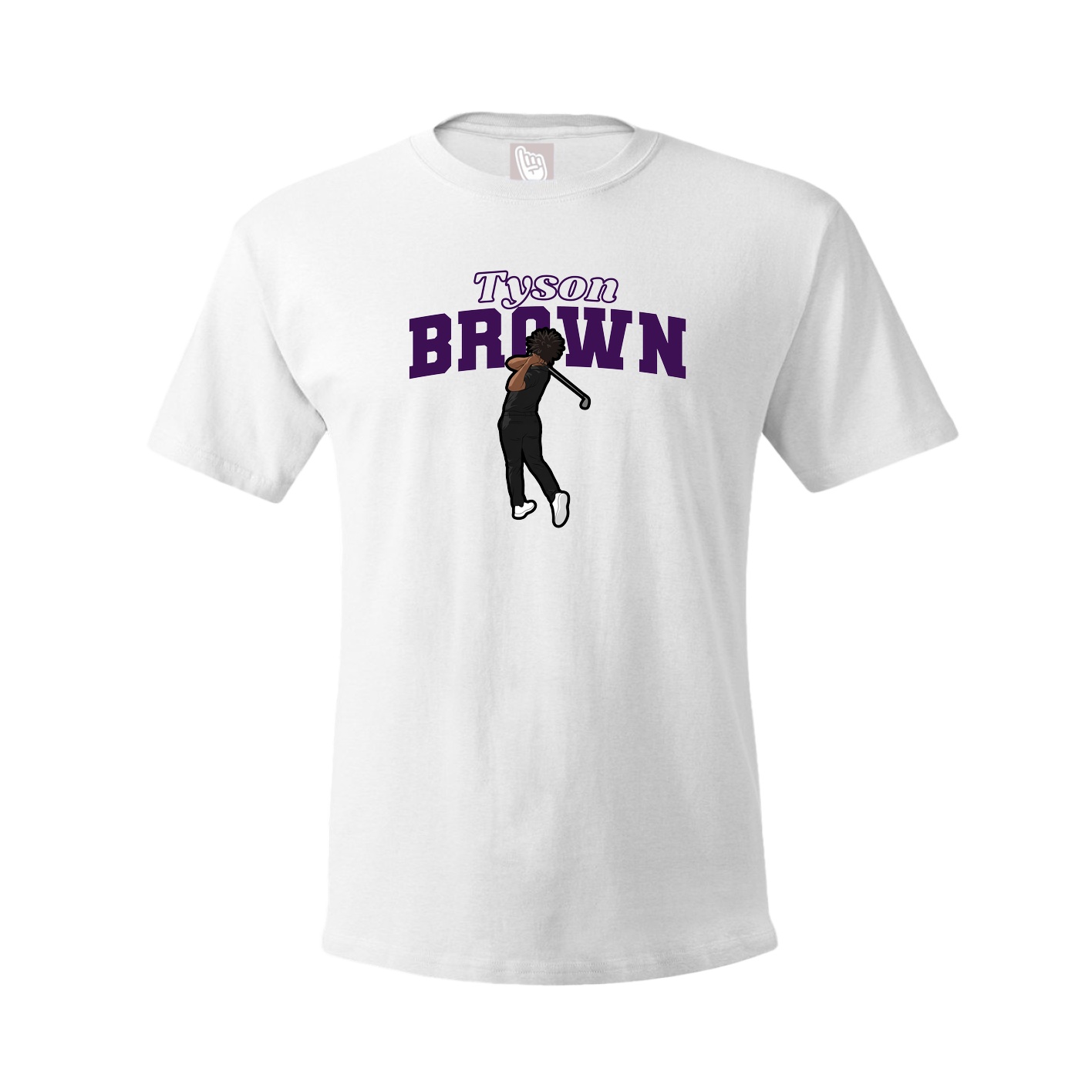 Youth Tee — Name Arch in White