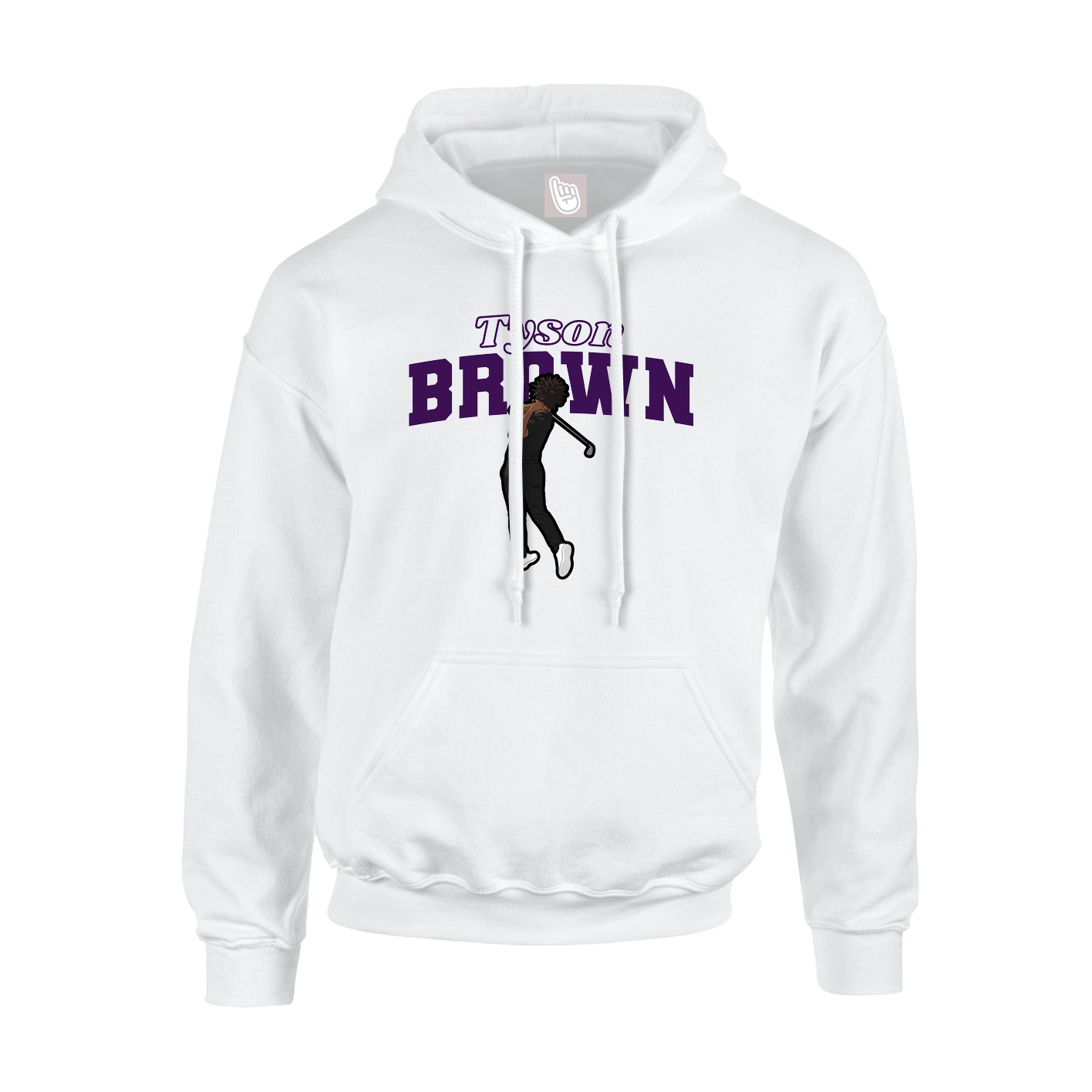 Hoodie — Name Arch in White