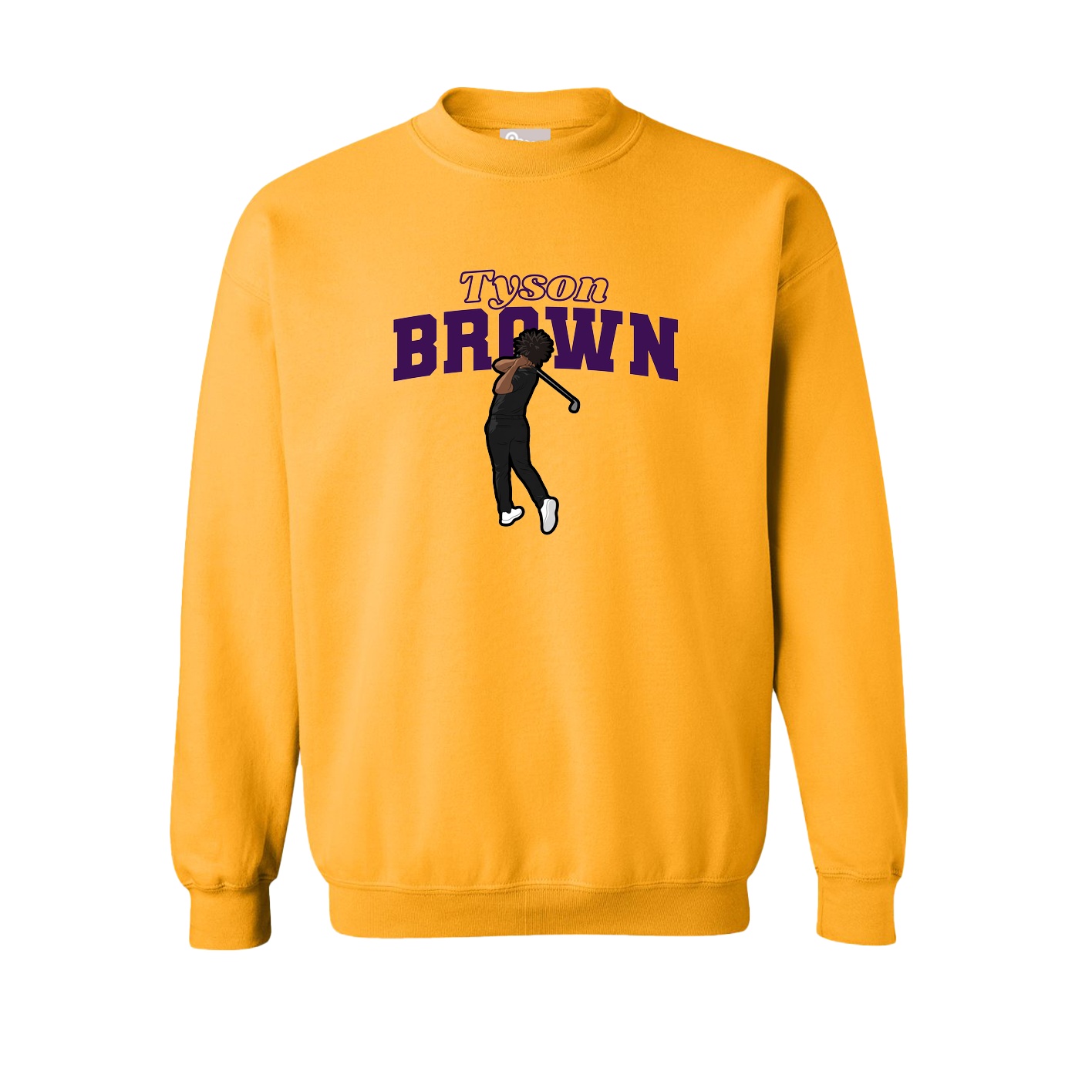 Fleece Crew — Name Arch in Gold