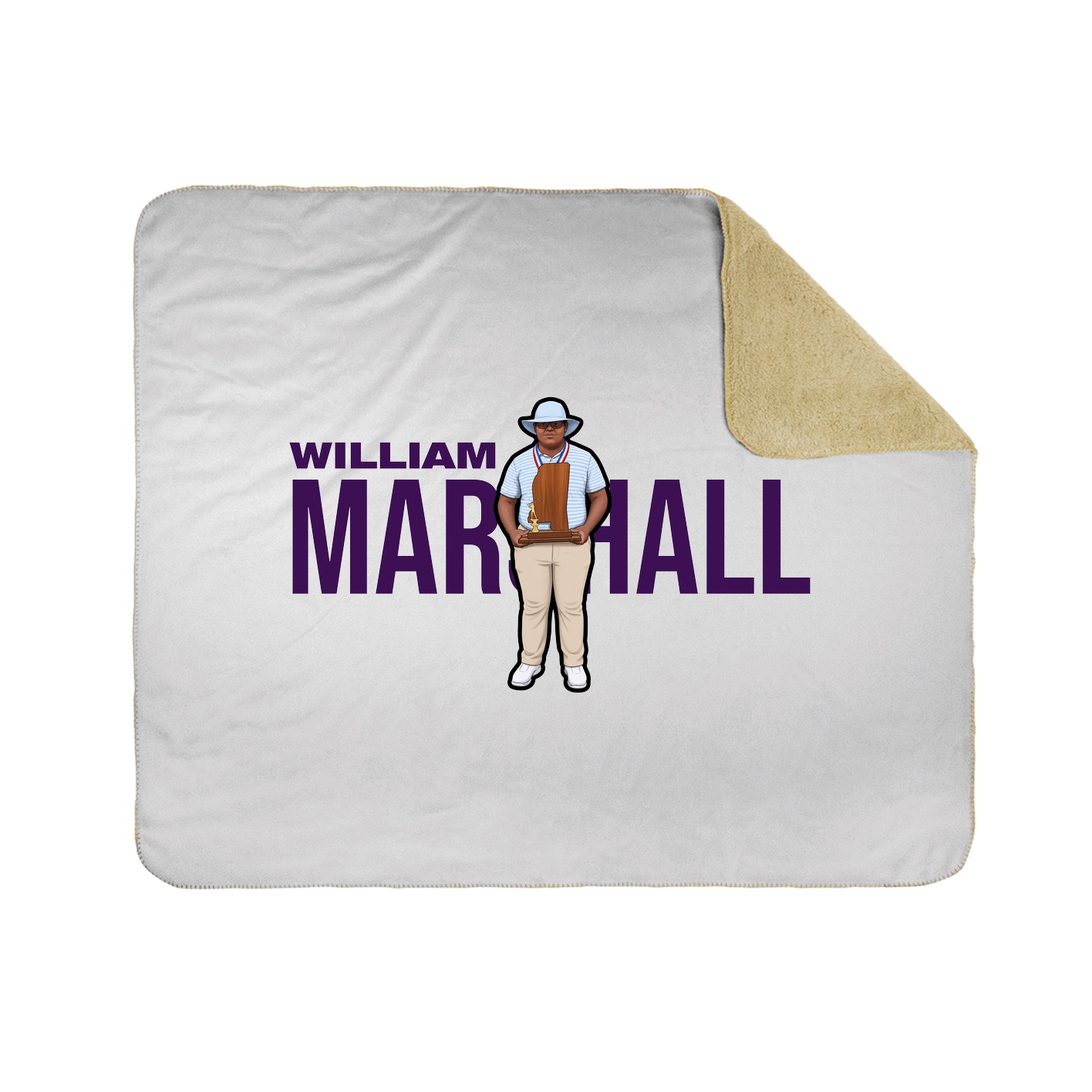 Throw Blanket — Player Name in White