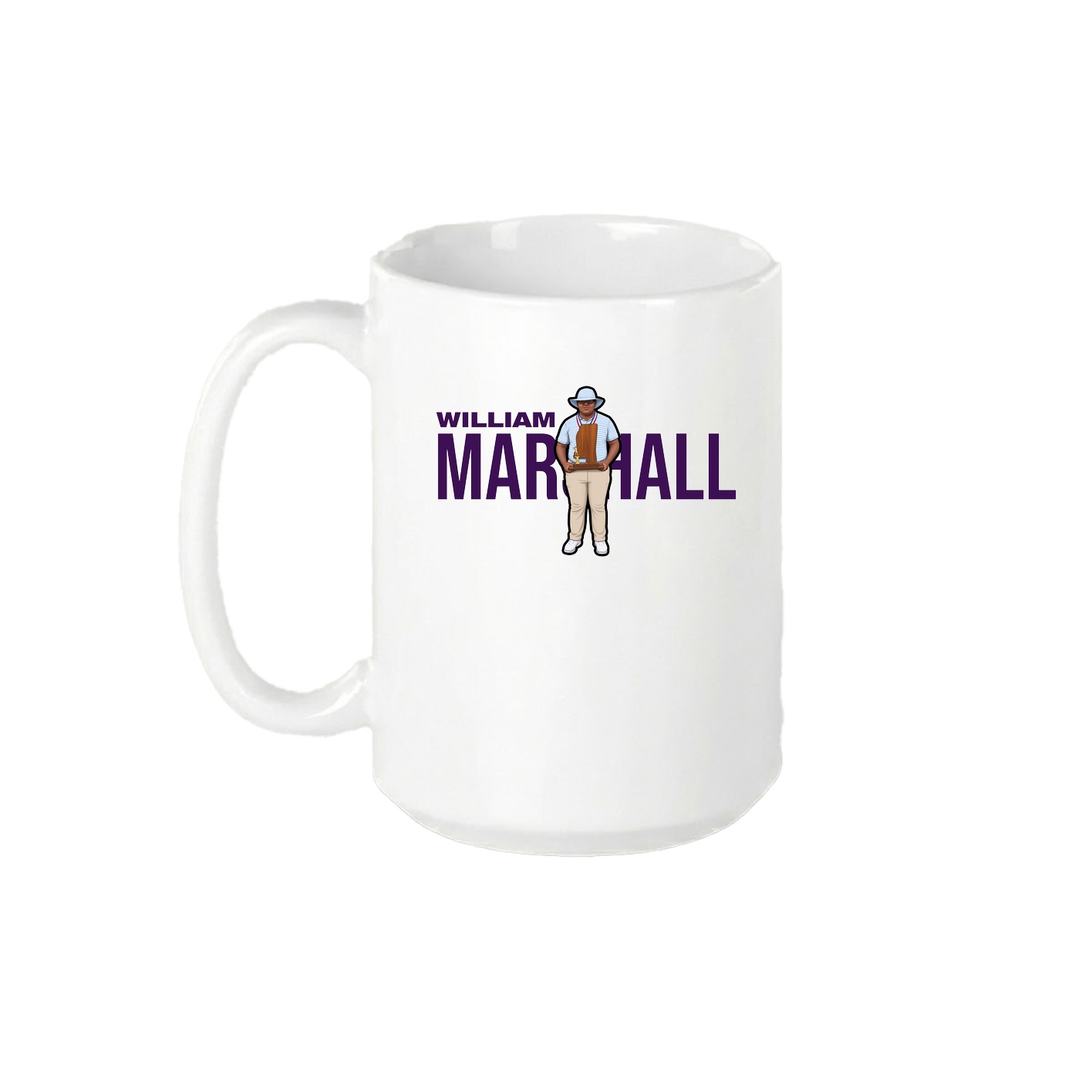 15oz Coffee Mug — Player Name in White