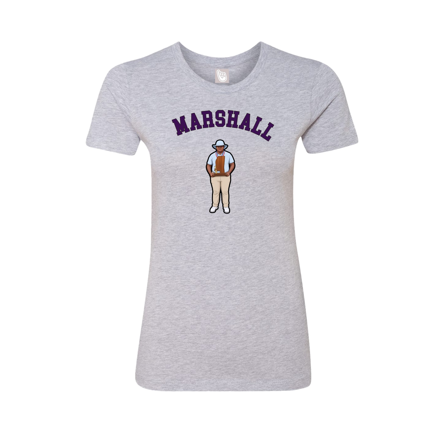 Fitted Women's Tee — Shirsey Arch in Grey