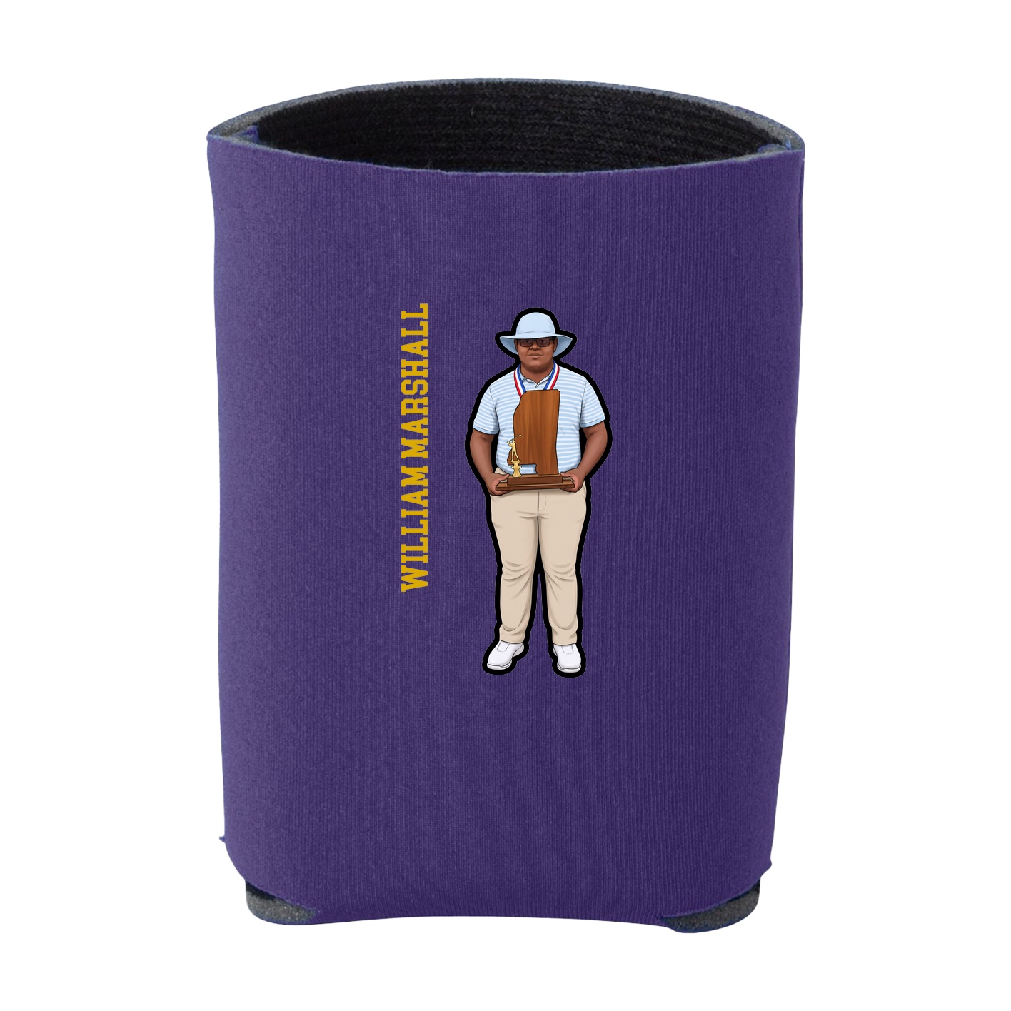 Can Holder — Name Vertical in Purple