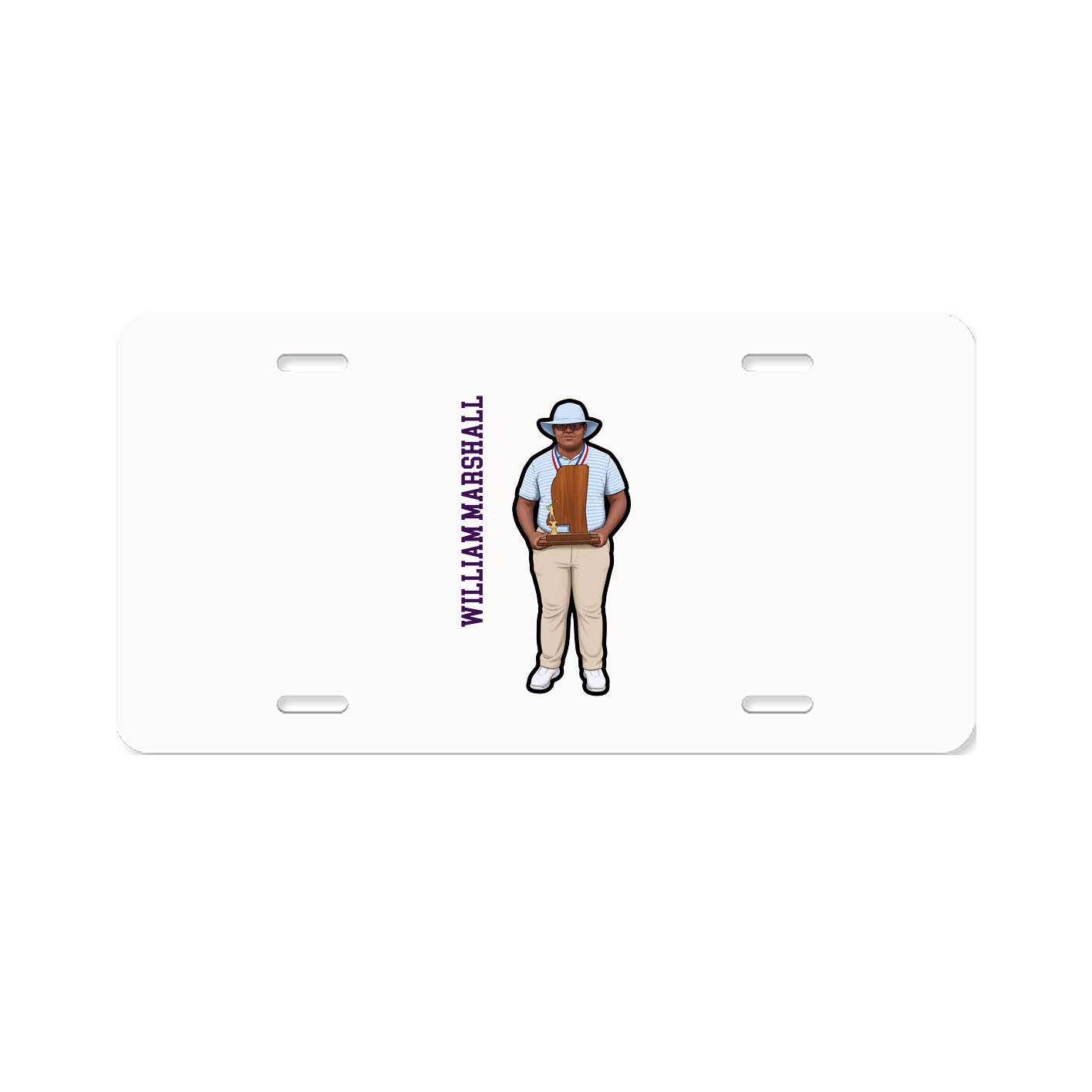 License Plate — Name Vertical in Classic