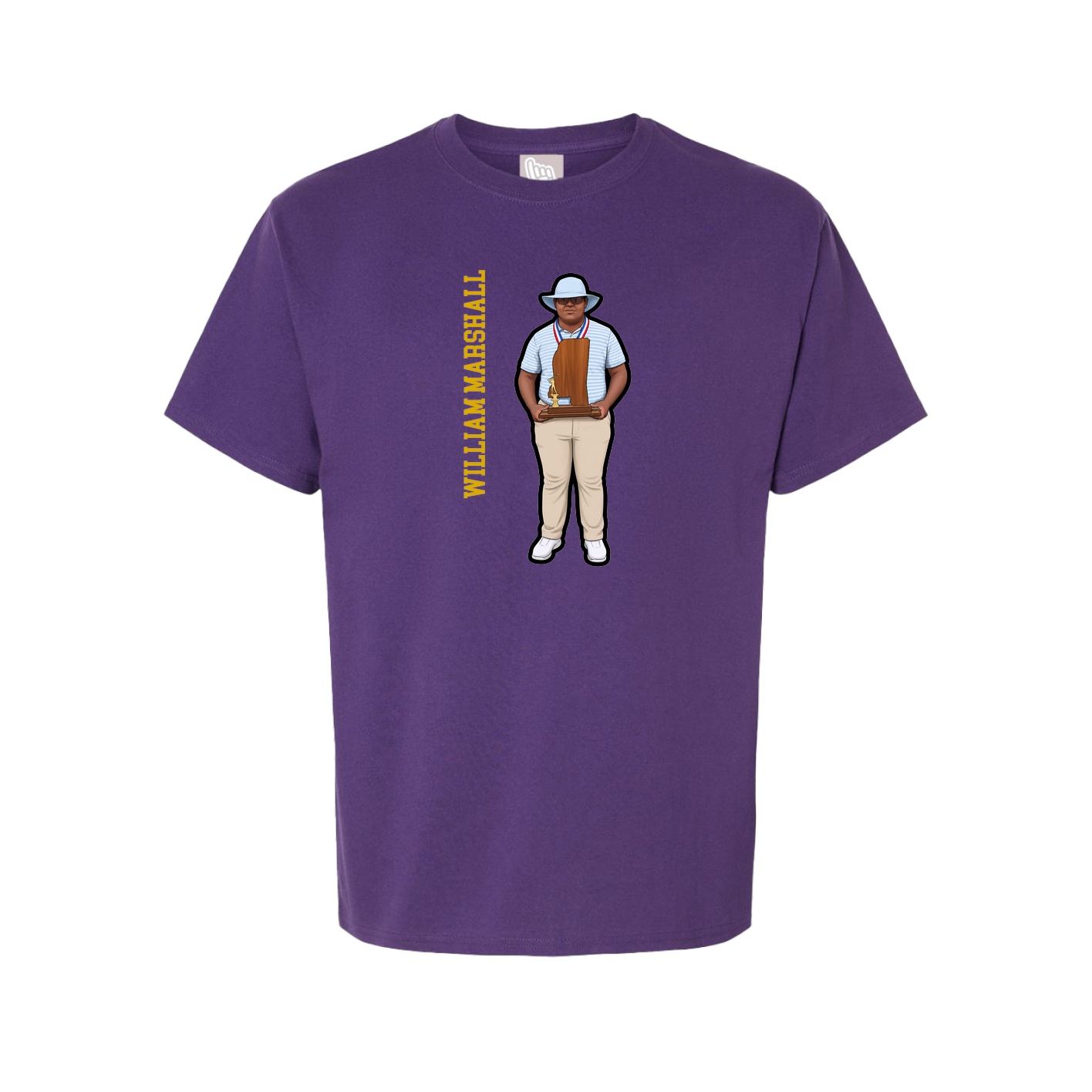 Tee — Name Vertical in Purple