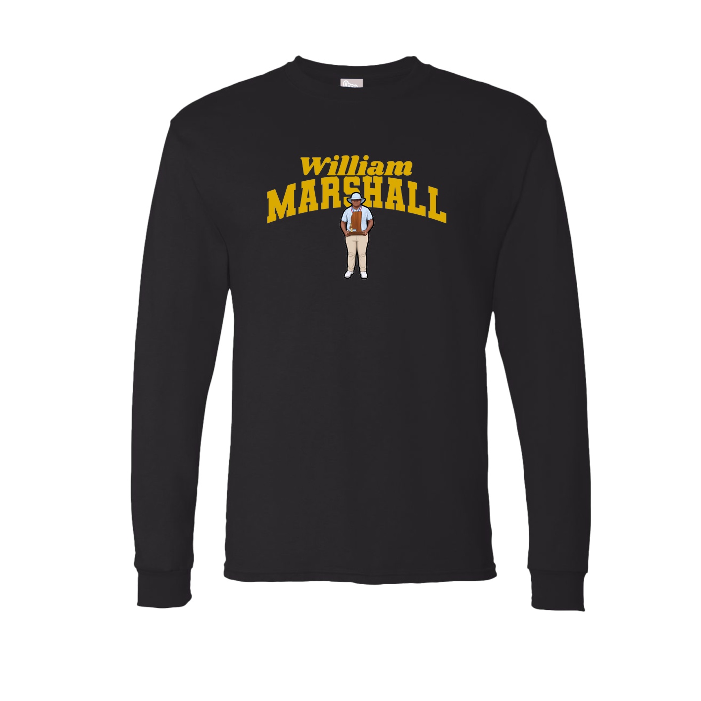 Long Sleeve Tee — Signature Arch in Black