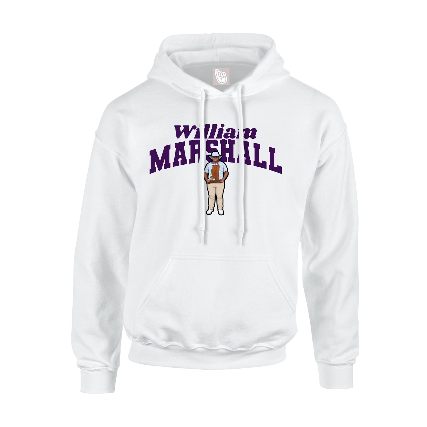 Youth Hoodie — Signature Arch in White